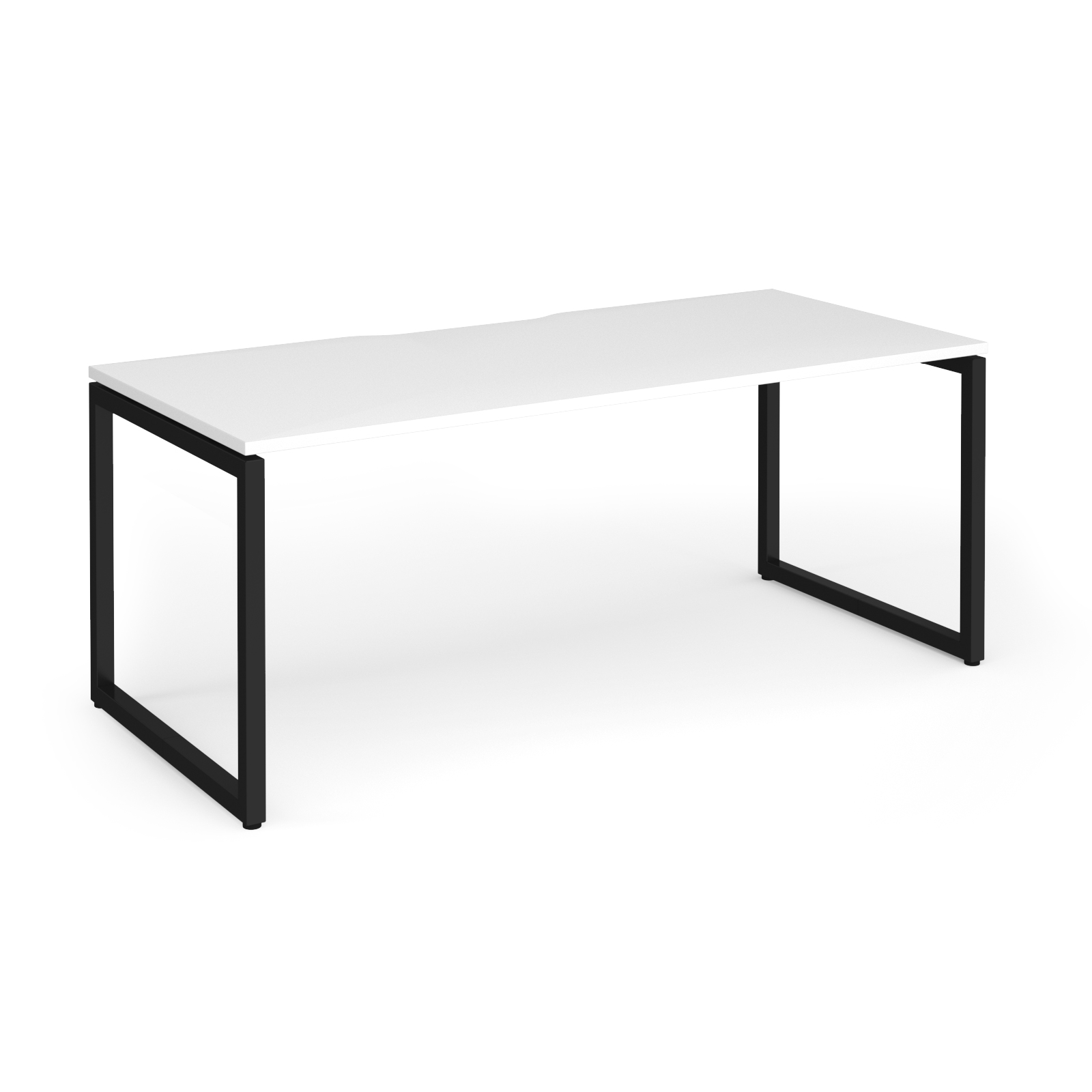 Picture of Connex Plus O Frame 1800 x 800 x 725mm Single Desk - Black Frame / White Top