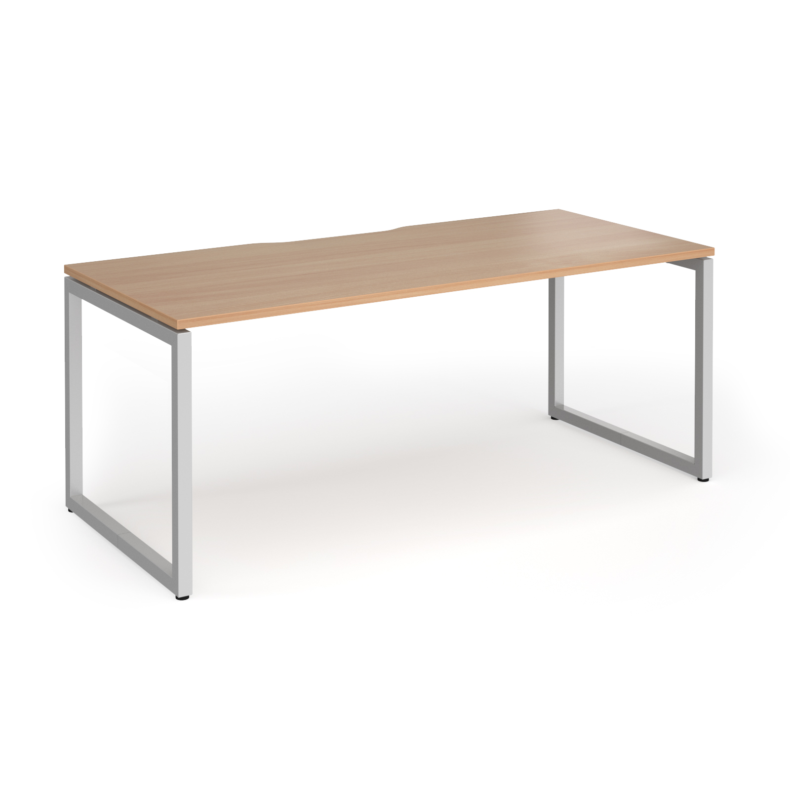 Picture of Connex Plus O Frame 1800 x 800 x 725mm Single Desk - Silver Frame / Beech Top