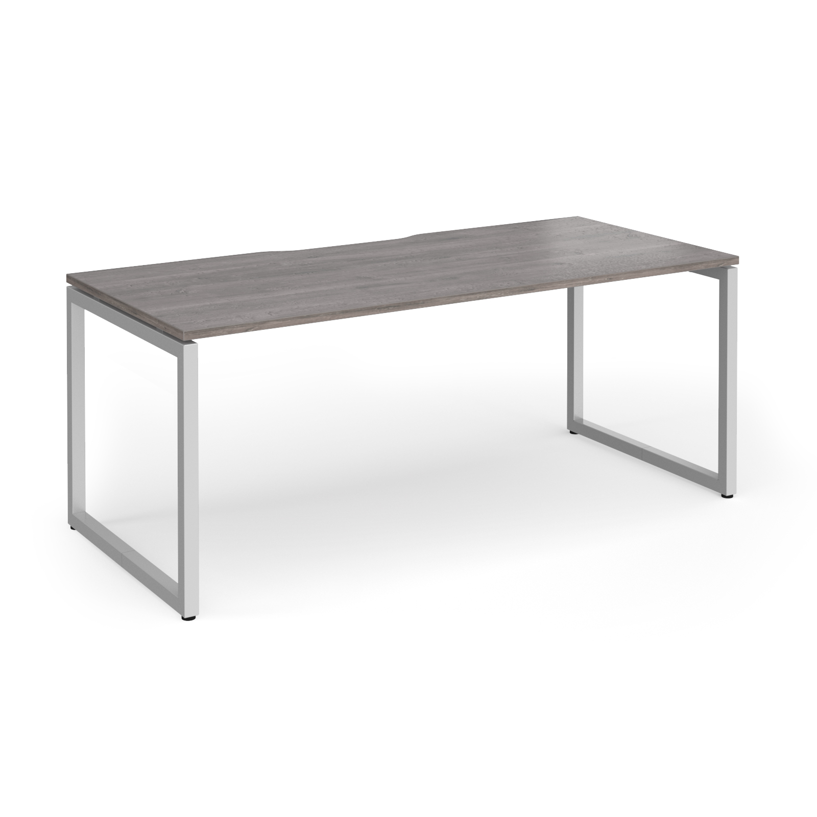 Picture of Connex Plus O Frame 1800 x 800 x 725mm Single Desk - Silver Frame / Grey Oak Top