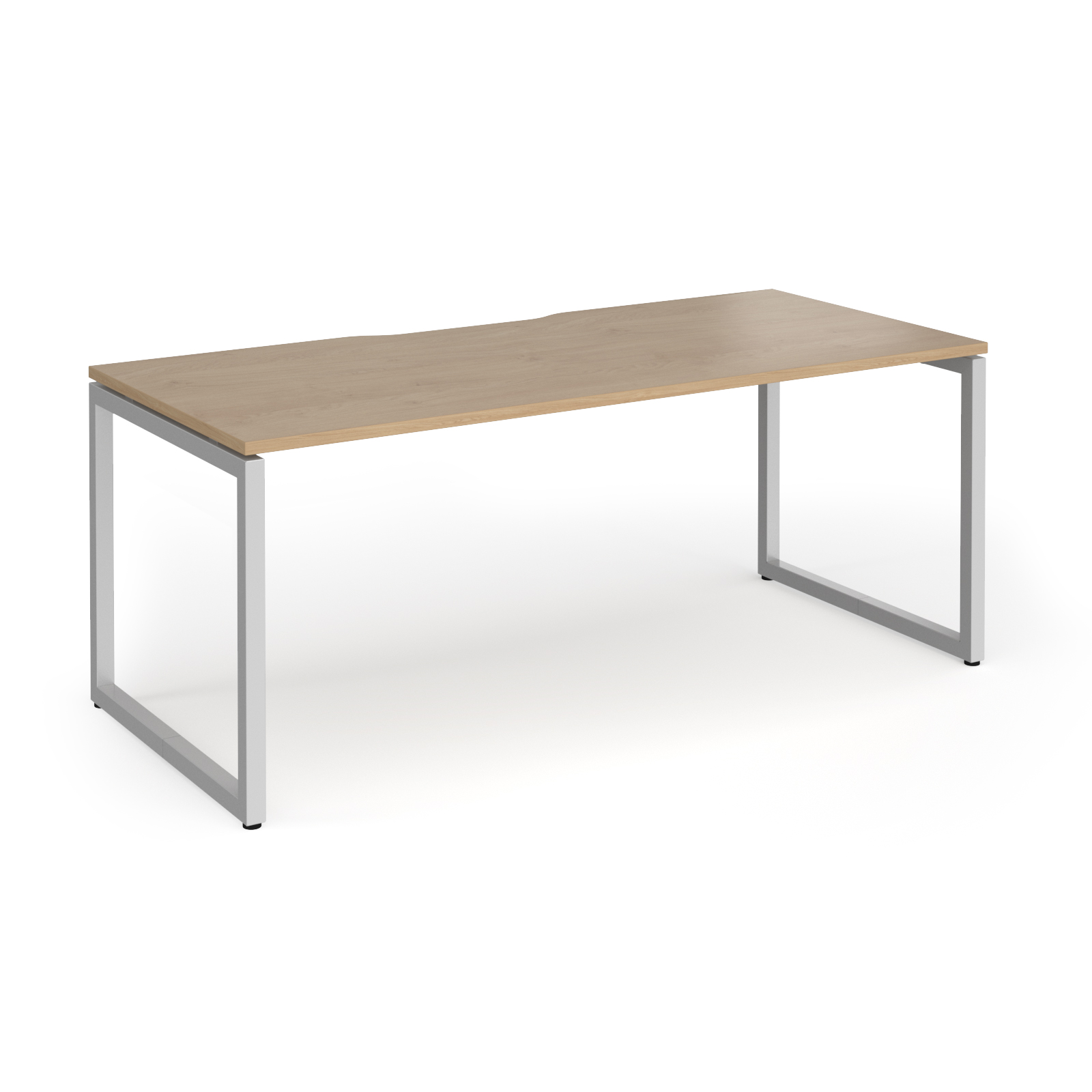 Picture of Connex Plus O Frame 1800 x 800 x 725mm Single Desk - Silver Frame / Kendal Oak Top