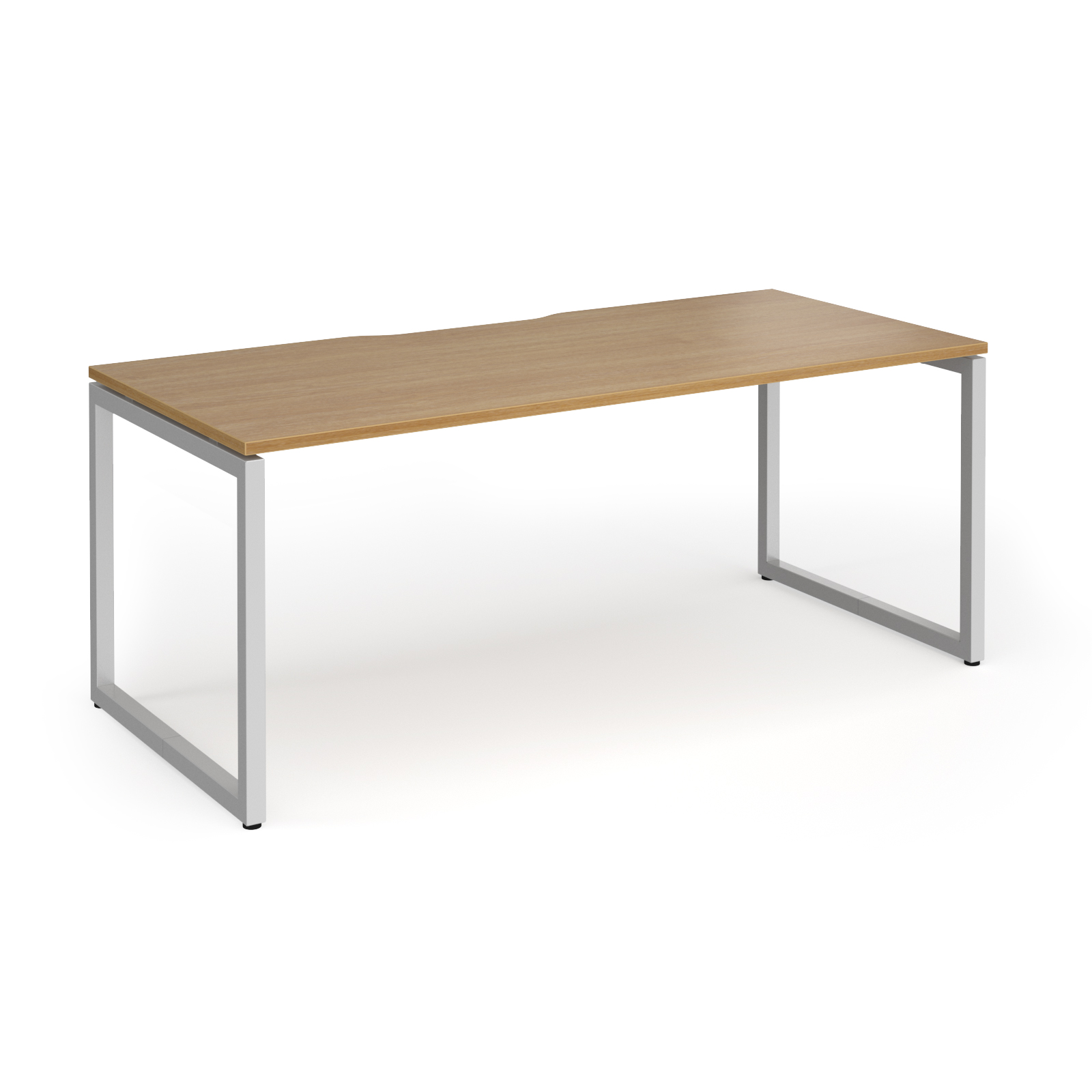 Picture of Connex Plus O Frame 1800 x 800 x 725mm Single Desk - Silver Frame / Oak Top