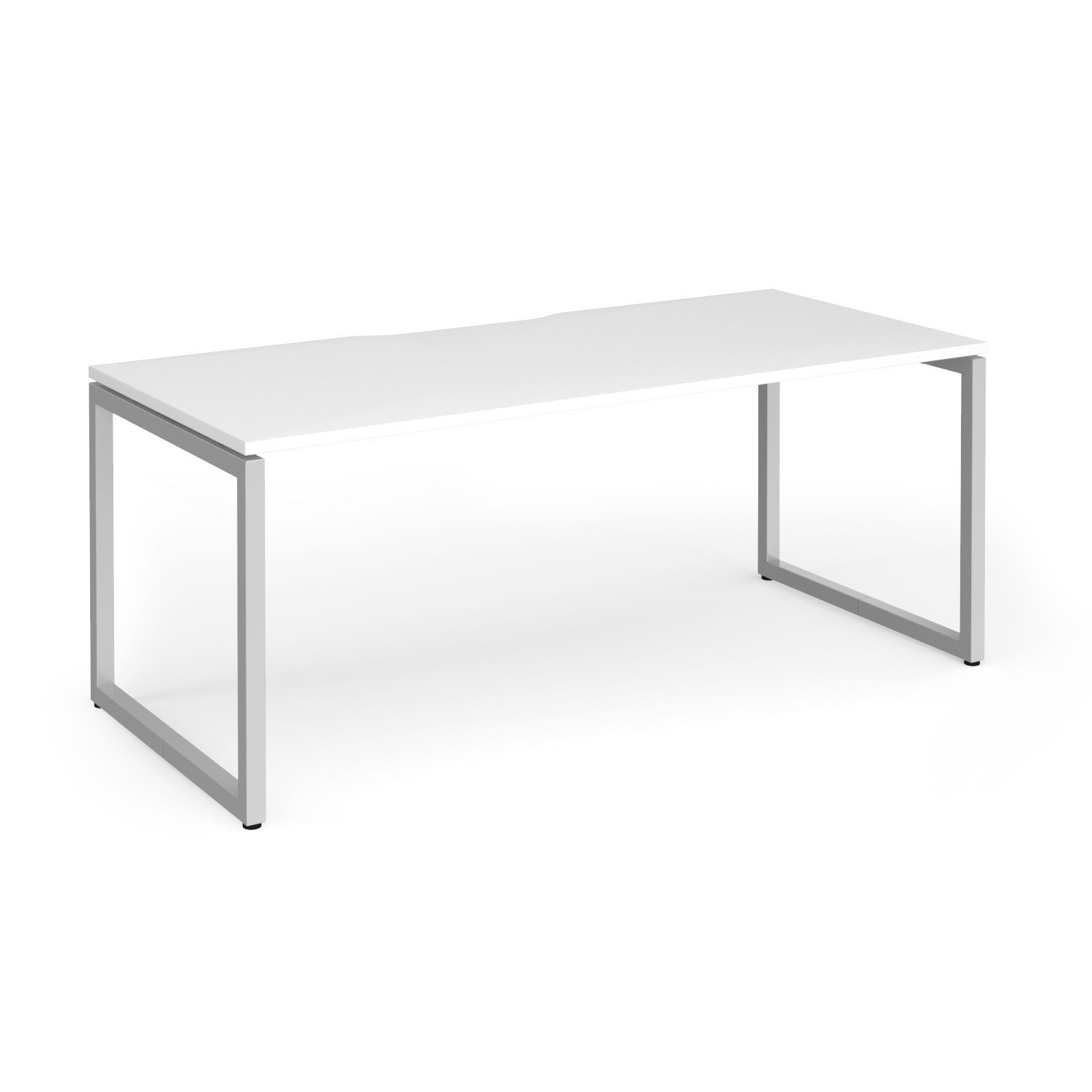 Picture of Connex Plus O Frame 1800 x 800 x 725mm Single Desk - Silver Frame / White Top