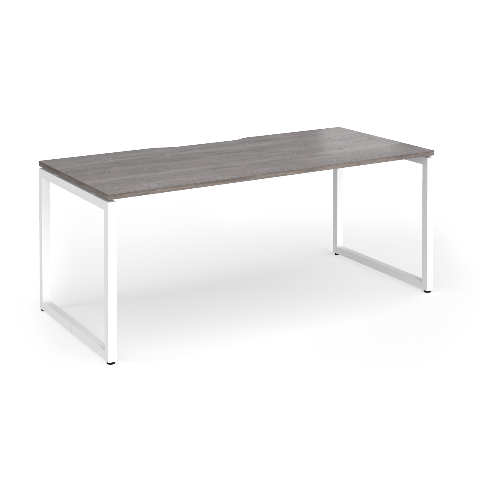 Picture of Connex Plus O Frame 1800 x 800 x 725mm Single Desk - White Frame / Grey Oak Top