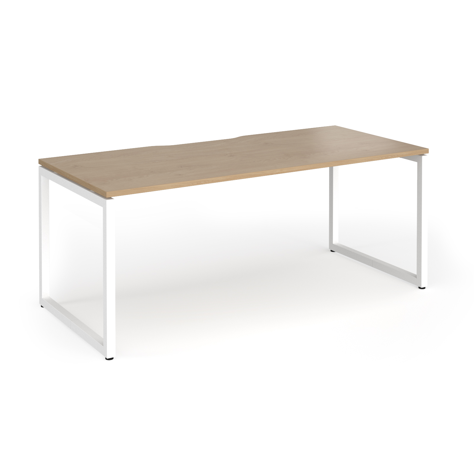 Picture of Connex Plus O Frame 1800 x 800 x 725mm Single Desk - White Frame / Kendal Oak Top
