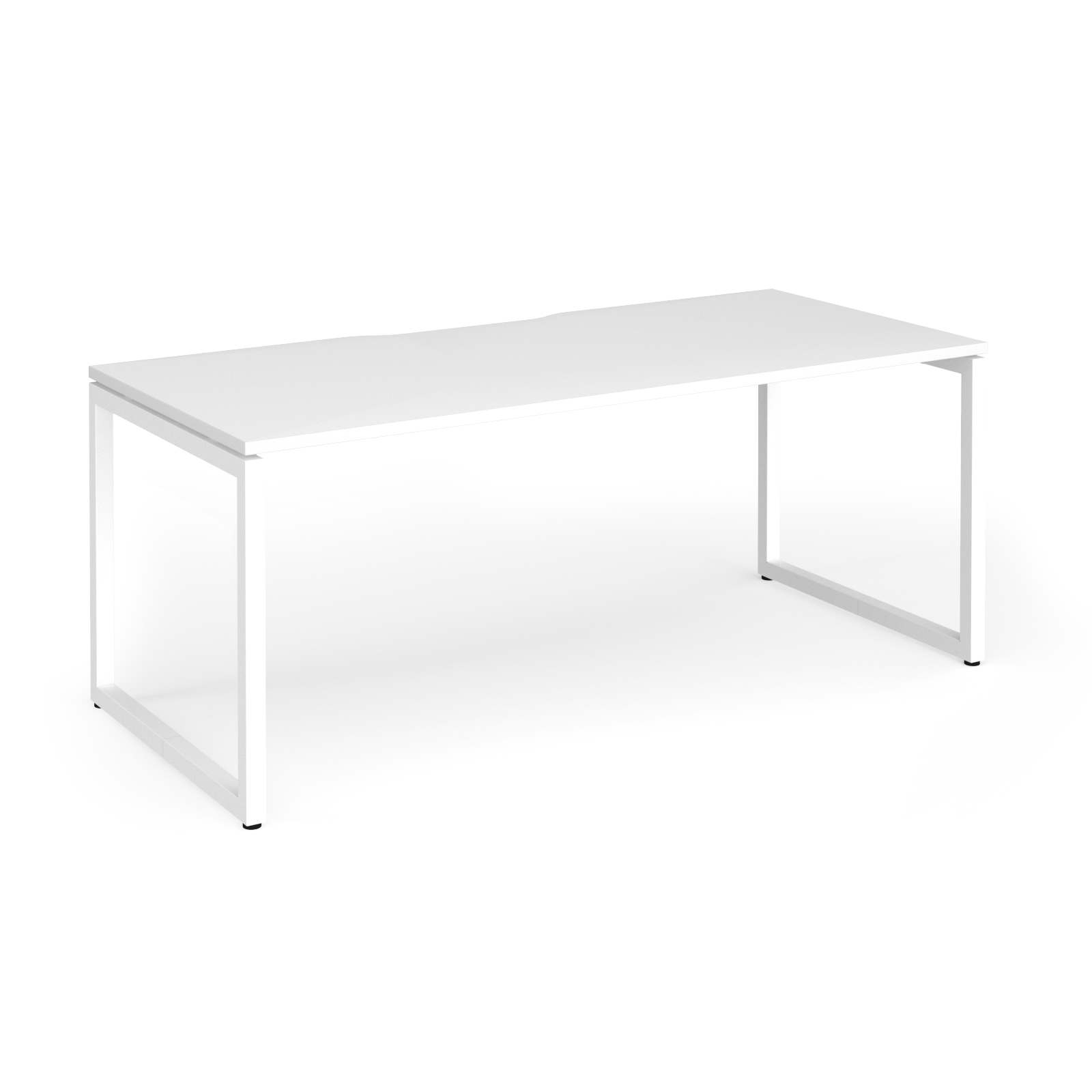 Picture of Connex Plus O Frame 1800 x 800 x 725mm Single Desk - White Frame / White Top