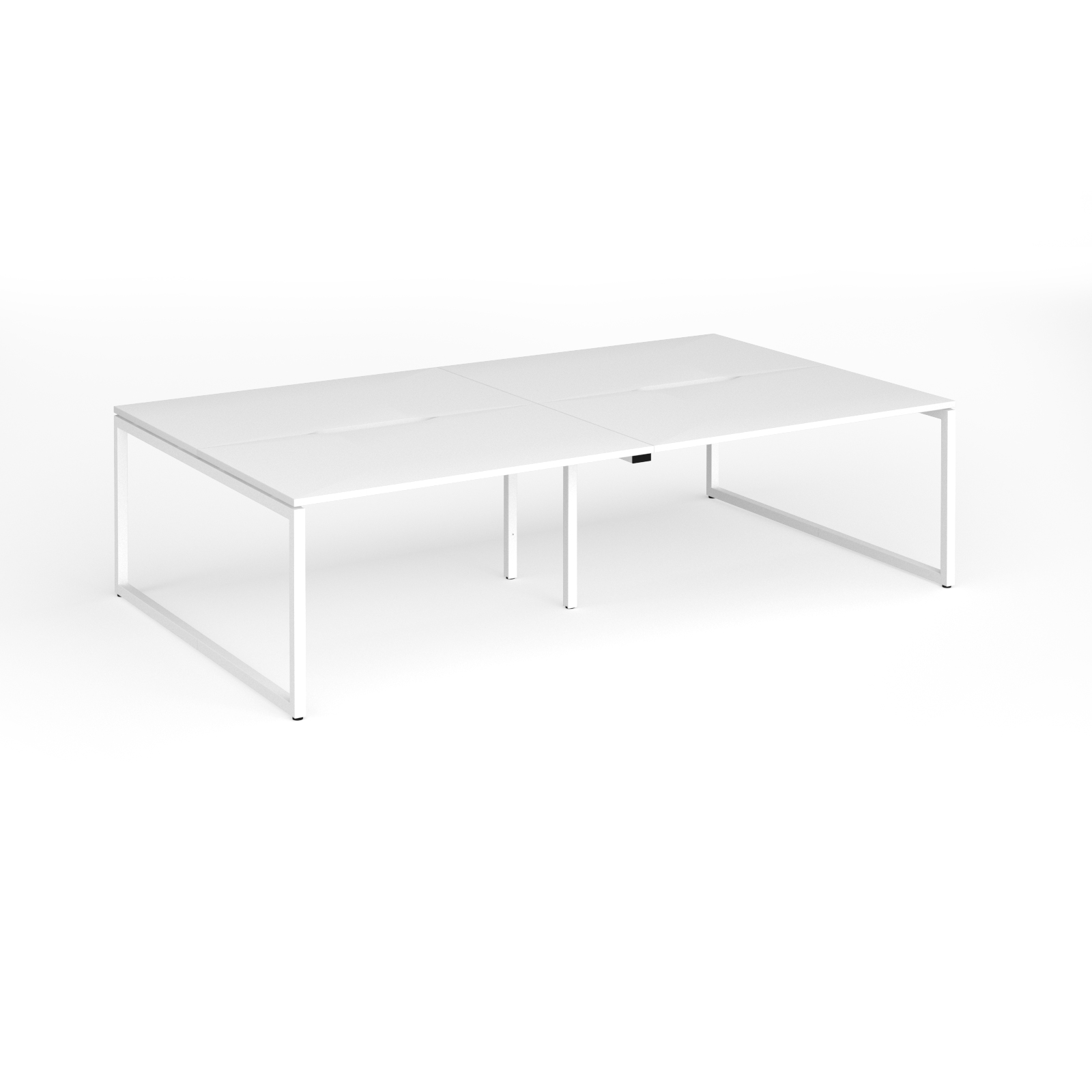 Picture of Connex Plus O Frame 2800 x 1600 x 725mm Back to Back Desk ( 4 x 1400mm ) - White Frame / White Top