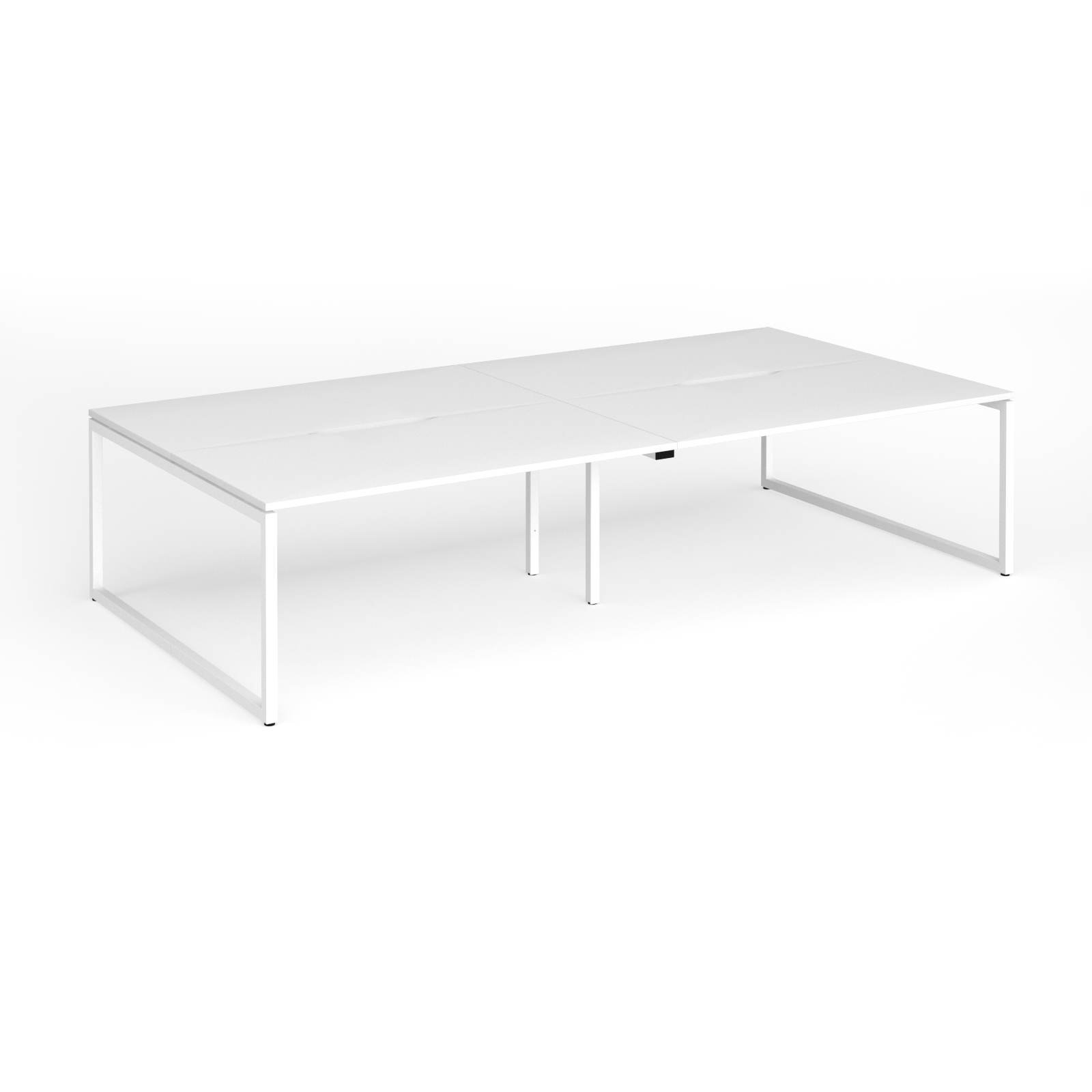 Picture of Connex Plus O Frame 3200 x 1600 x 725mm Back to Back Desk ( 4 x 1600mm ) - White Frame / White Top