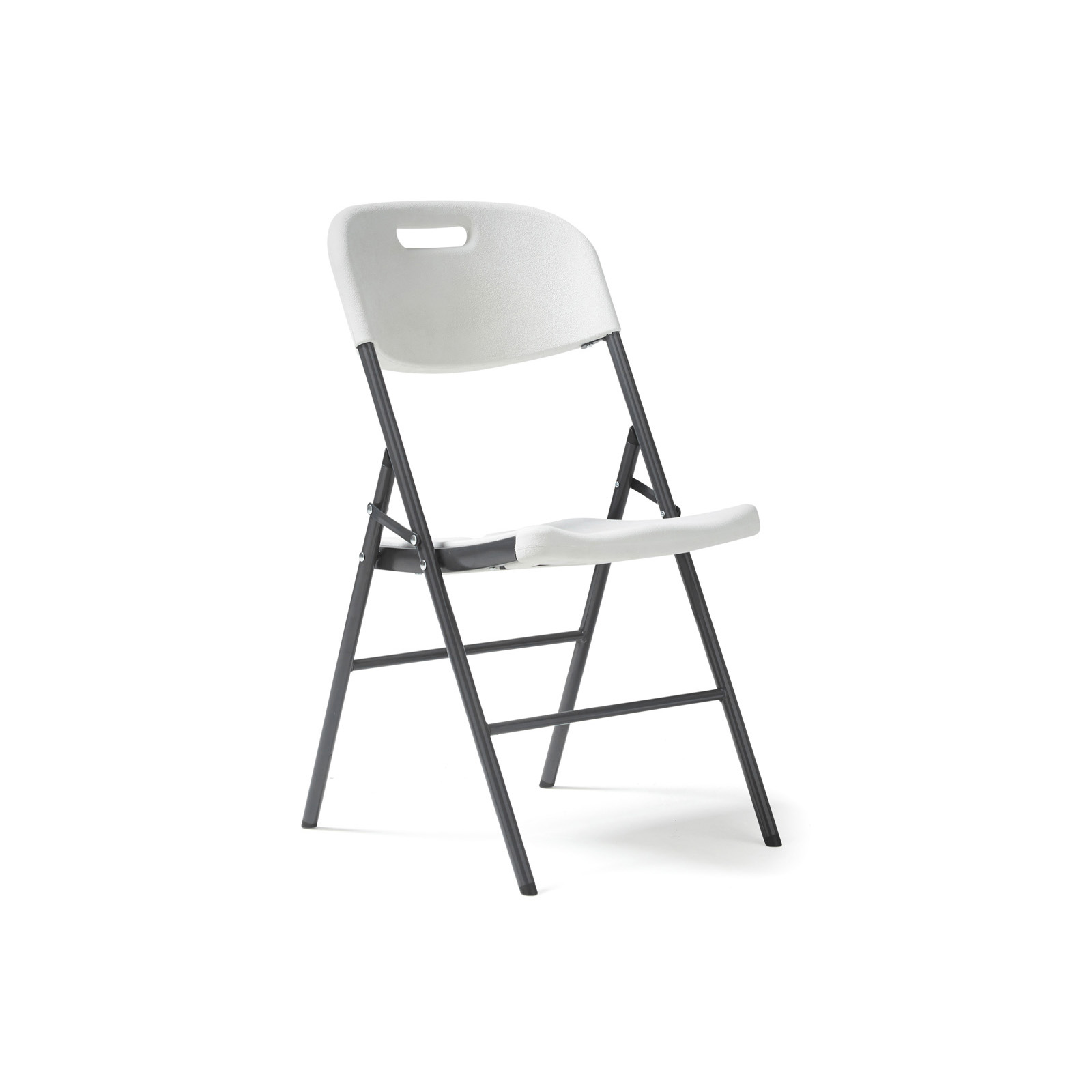 Picture of Hebe  steel folding chair with blow moulded seat and back - 4 Units per box - White