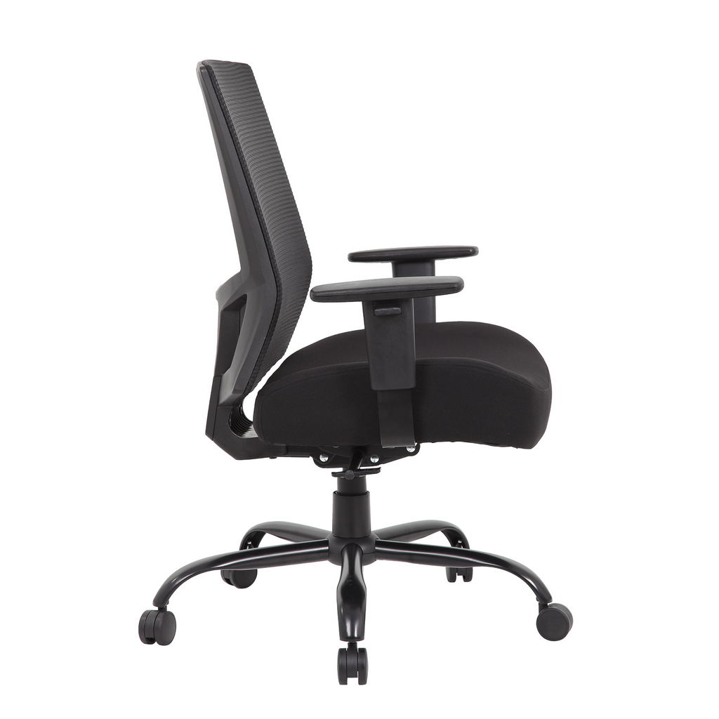 Picture of Isla bariatric operator chair with black fabric seat and mesh back