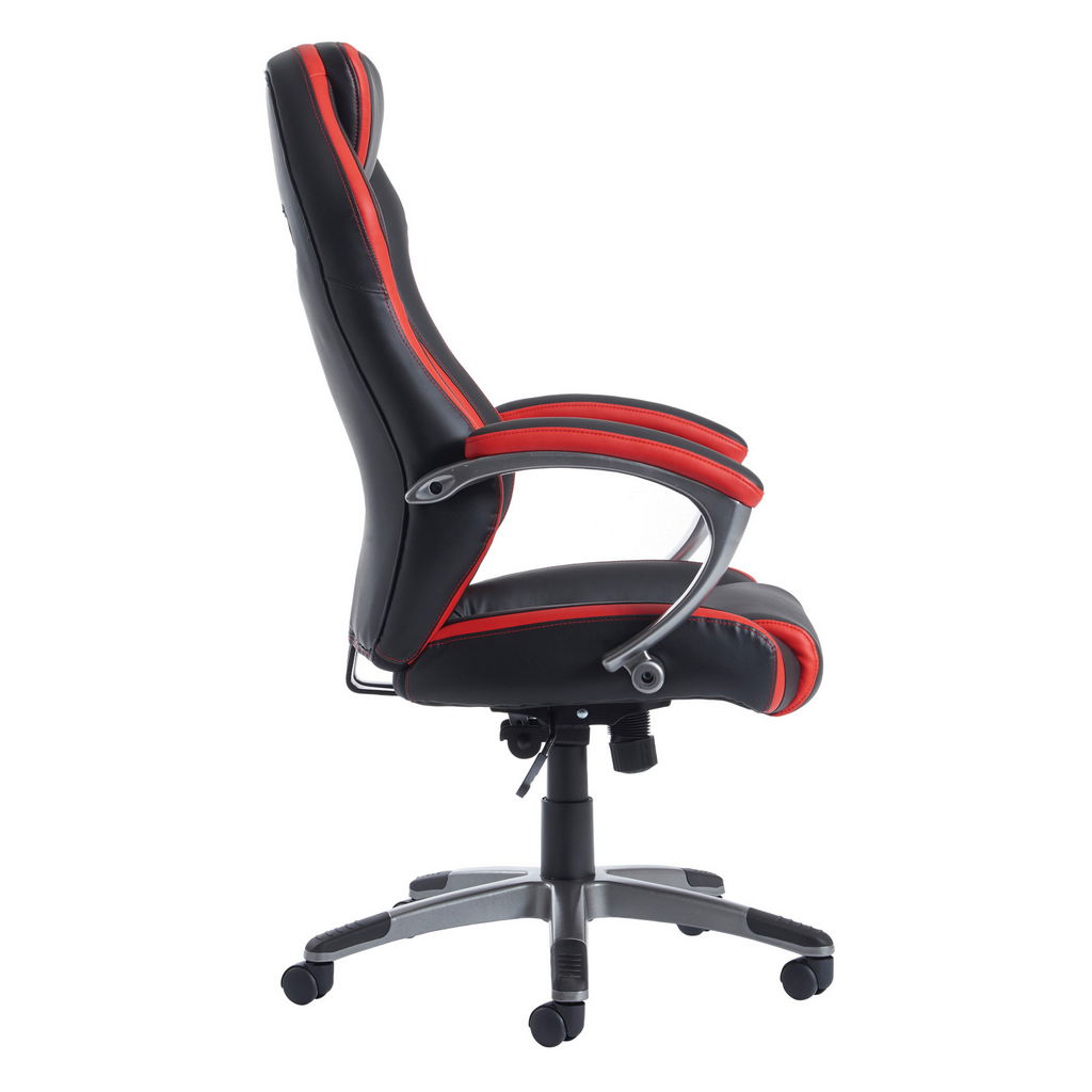 Picture of Jensen high back executive gaming chair - black and red