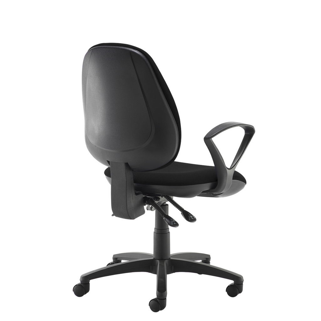 Picture of Jota XL fabric back operator chair with fixed arms - black