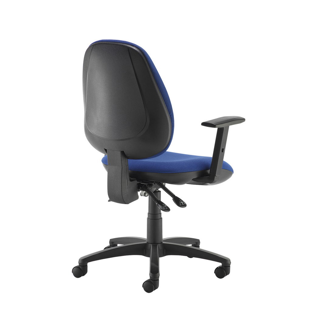 Picture of Jota XL fabric back operator chair with adjustable arms - blue