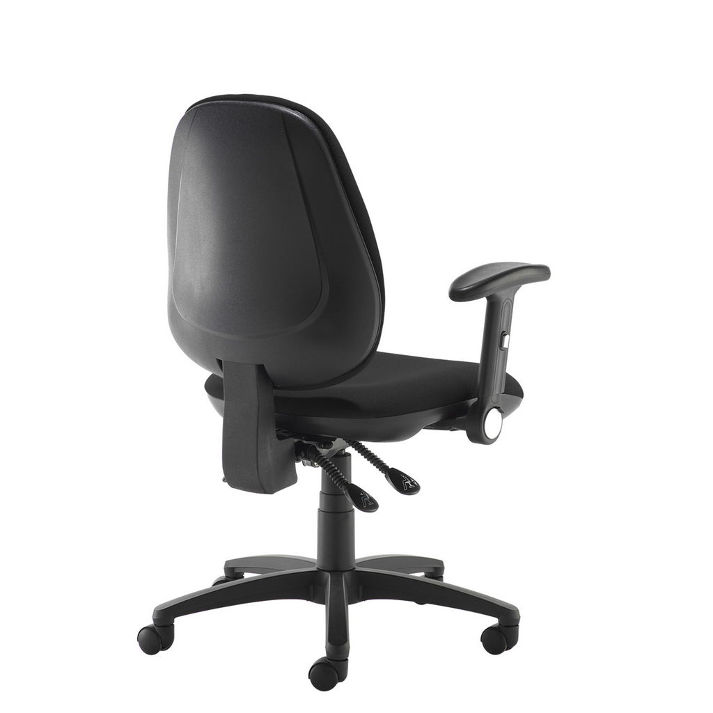 Picture of Jota high back operator chair with folding arms - black