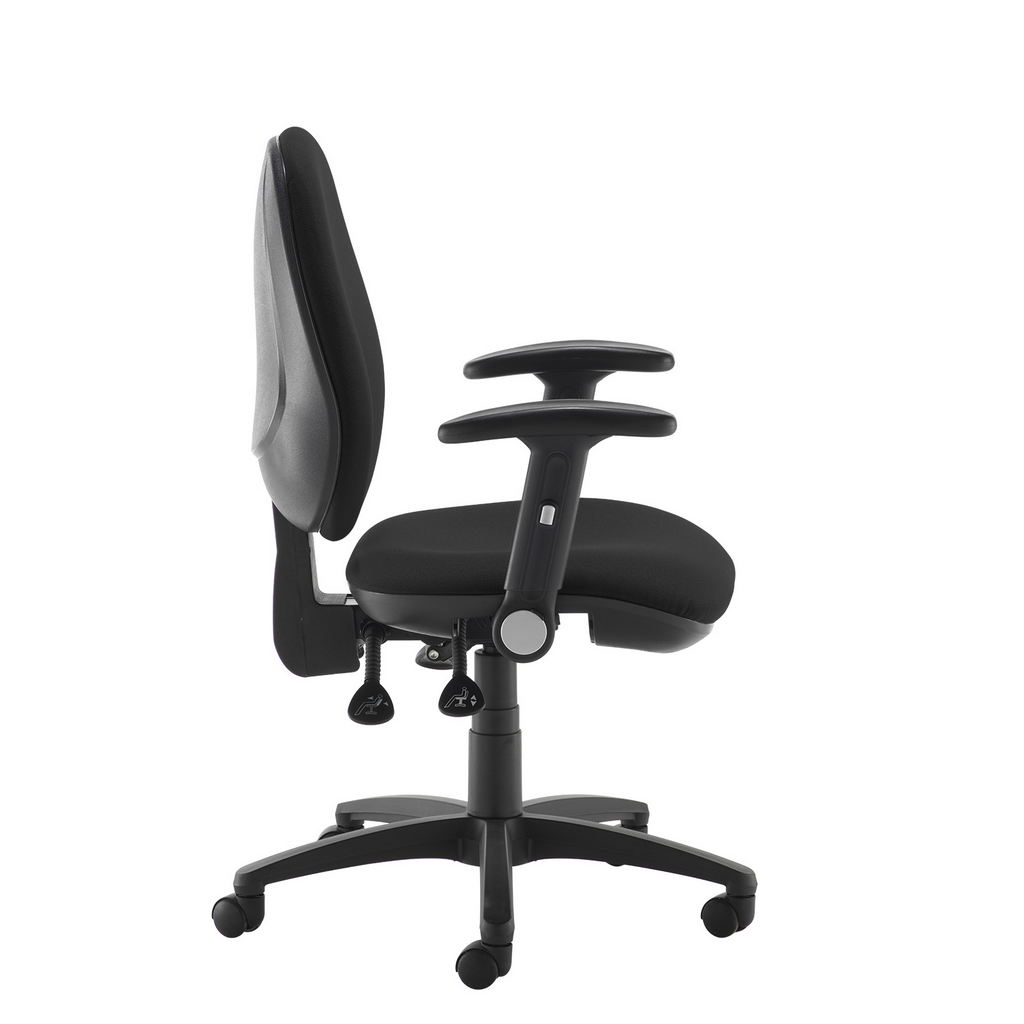 Picture of Jota high back operator chair with folding arms - black