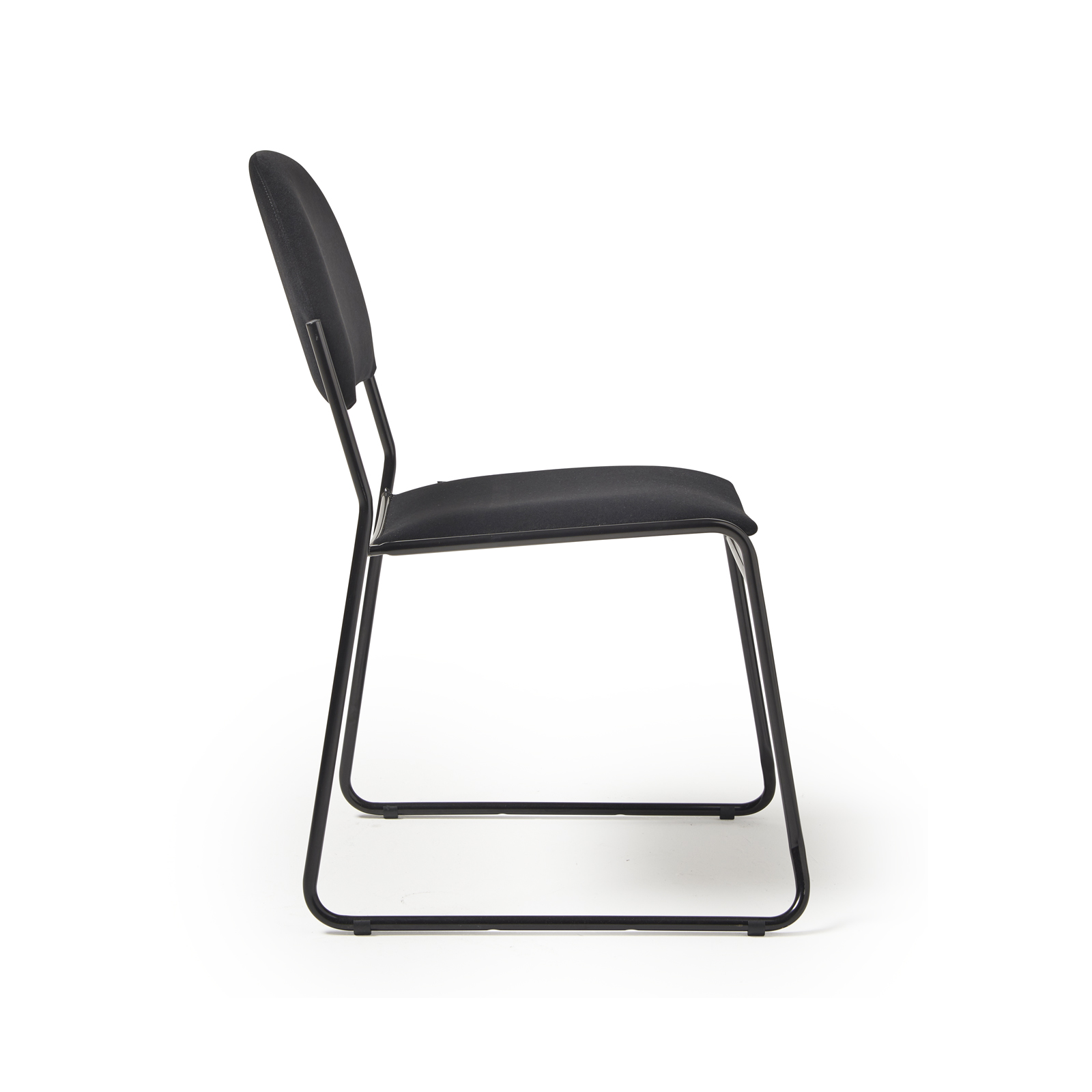 Picture of Jive stacking chair with black frame in black fabric