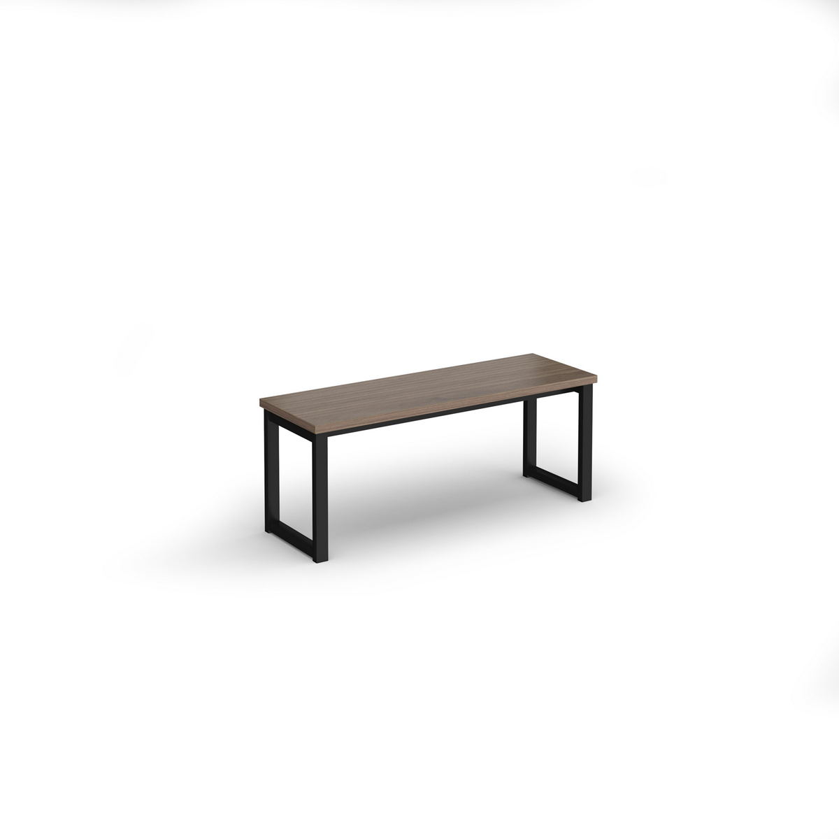 Picture of Otto benching solution low bench 1050mm wide - black frame, Barcelona walnut top