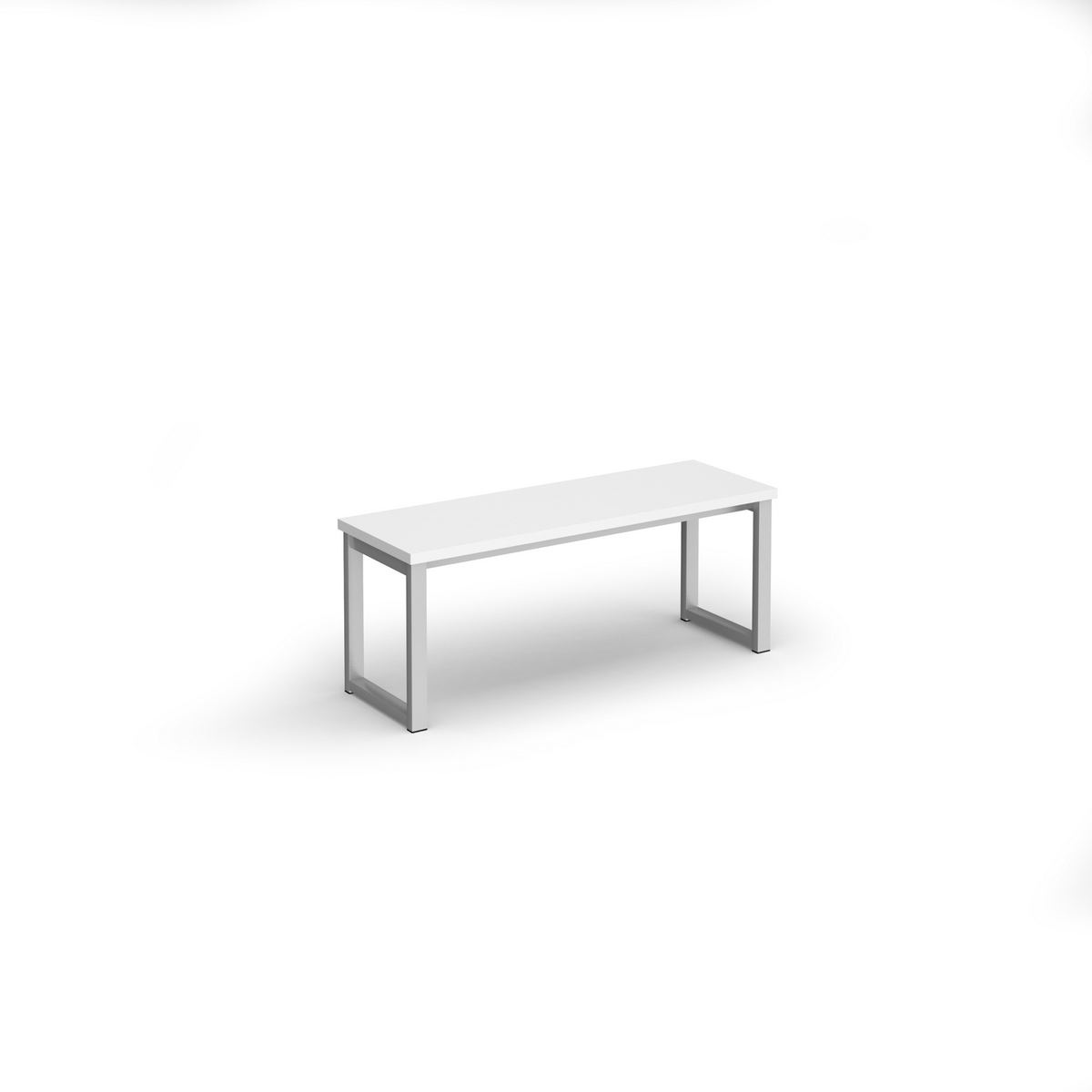 Picture of Otto benching solution low bench 1050mm wide - silver frame, white top