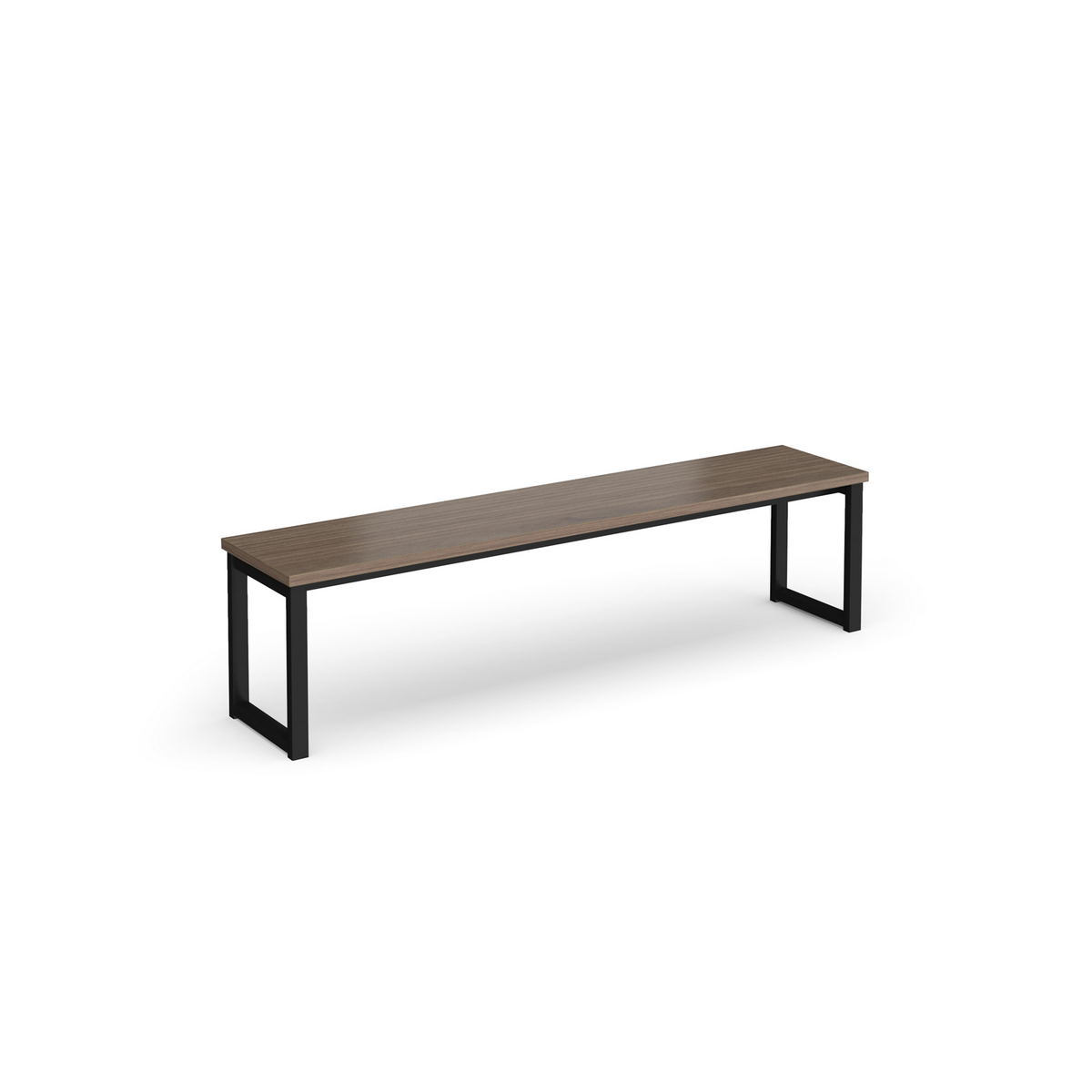 Picture of Otto benching solution low bench 1650mm wide - black frame, Barcelona walnut top