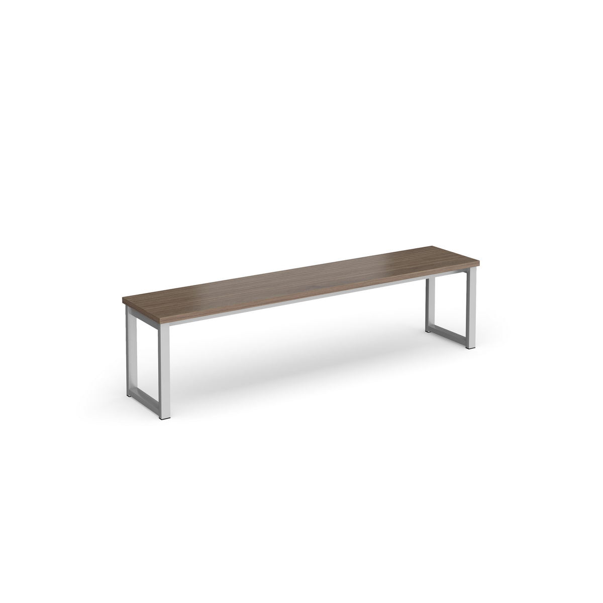 Picture of Otto benching solution low bench 1650mm wide - silver frame, Barcelona walnut top