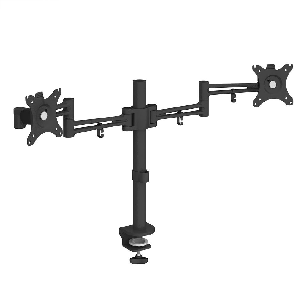 Picture of Luna double flat screen monitor arm - black