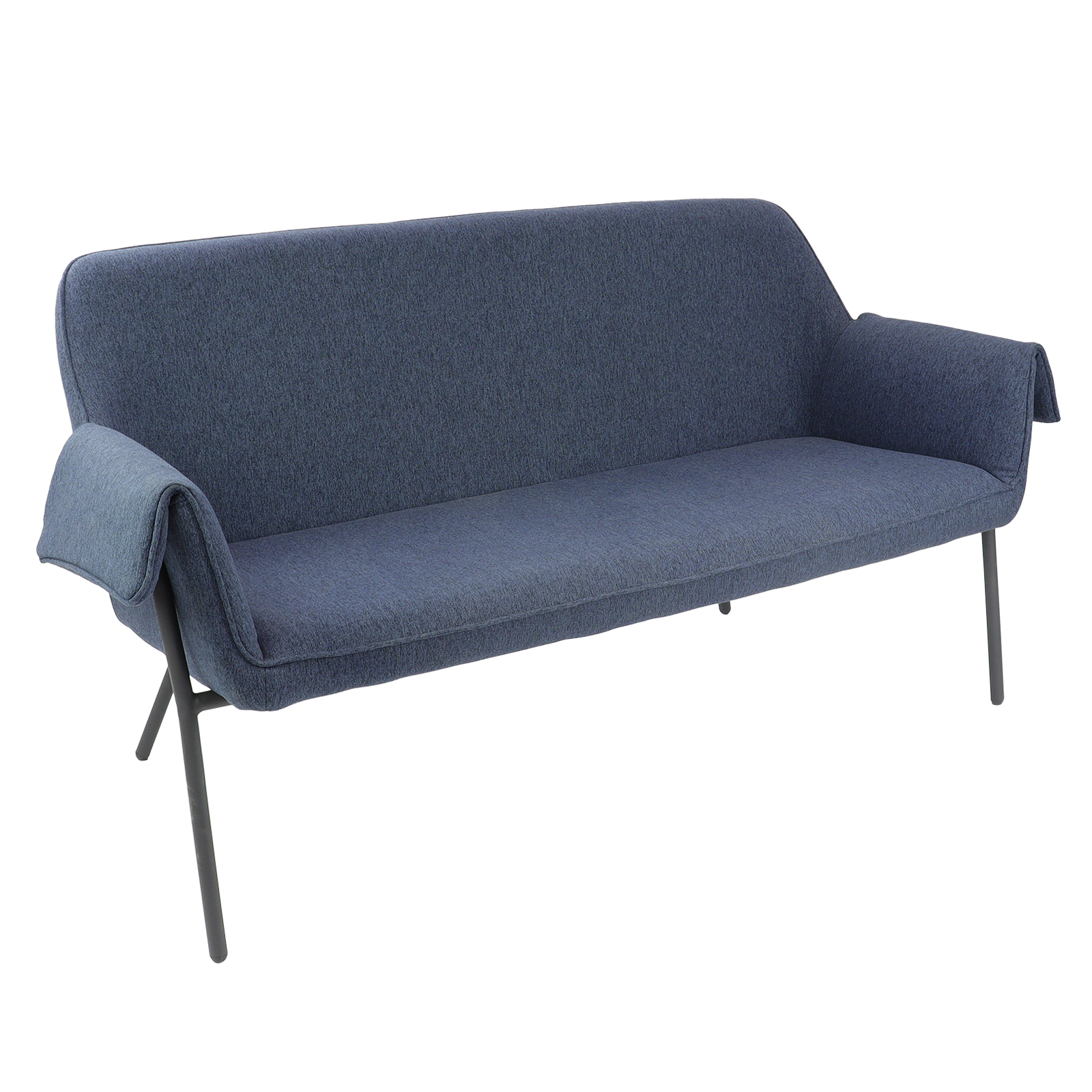 Picture of Liana two seater sofa with black metal frame - light grey