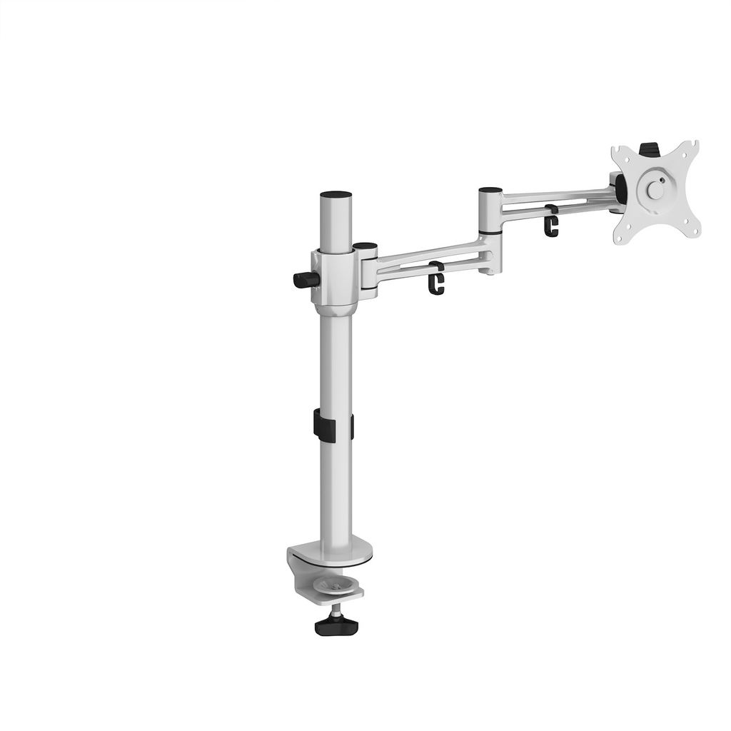 Picture of Luna single flat screen monitor arm - silver