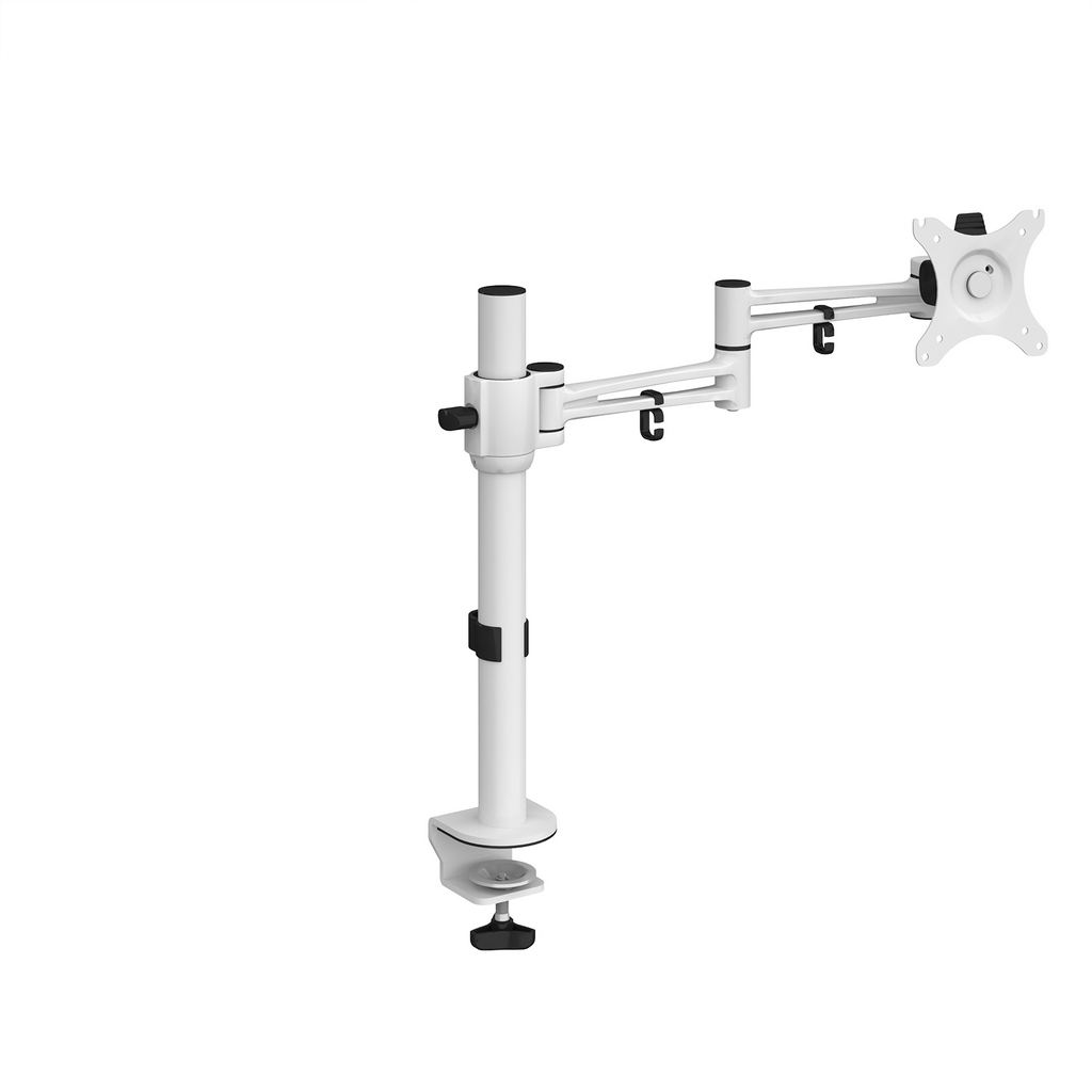 Picture of Luna single flat screen monitor arm - white