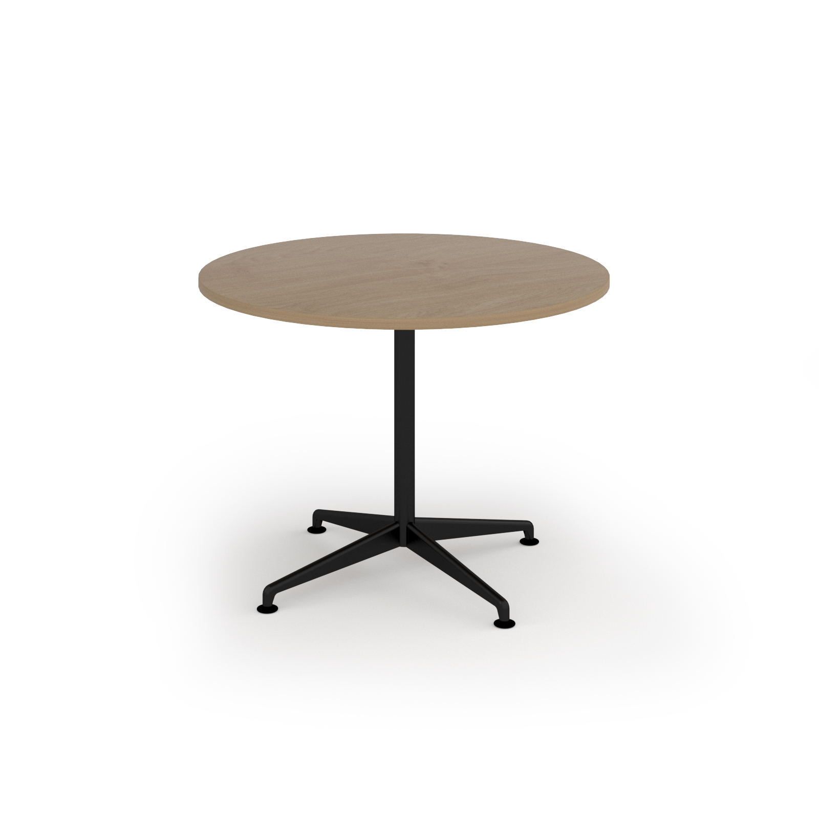 Picture of Loft circular dining table 1000dia black frame Kendal Oak Top