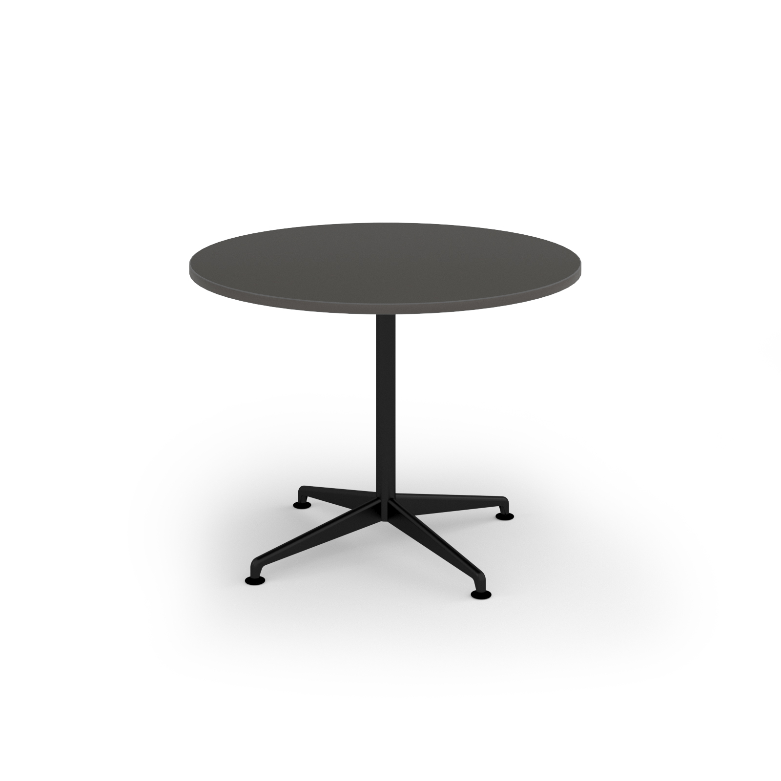 Picture of Loft circular dining table 1000dia black frame onyx grey top
