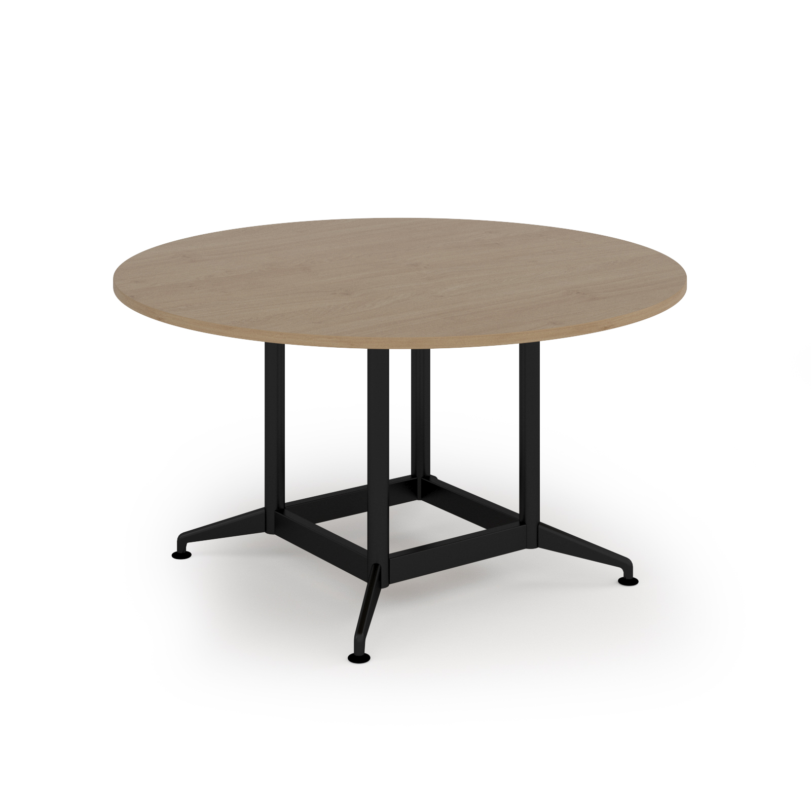 Picture of Loft table 1400dia black frame and Kendal Oak Top