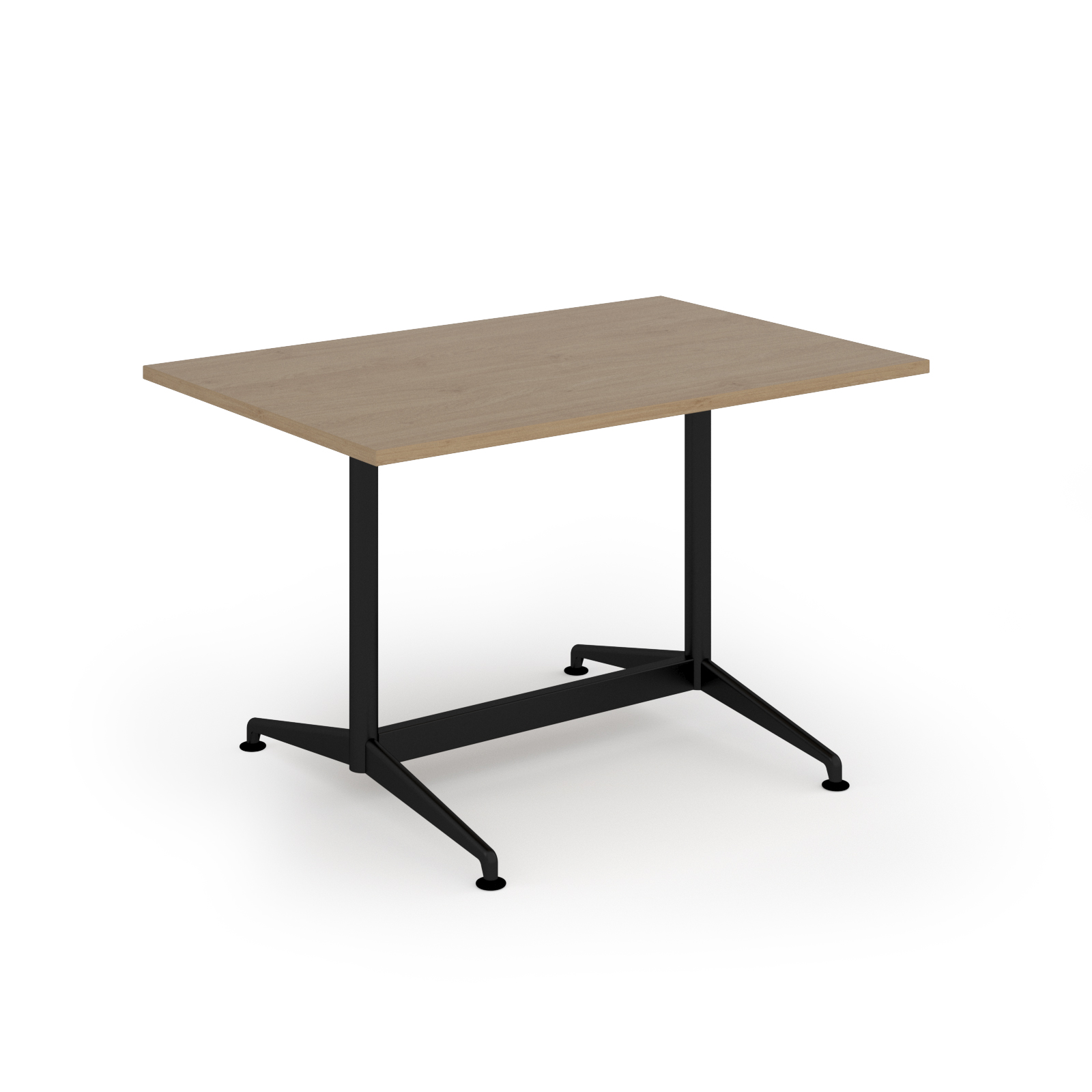Picture of Loft dining table 1200w x 800d black frame and Kendal Oak Top