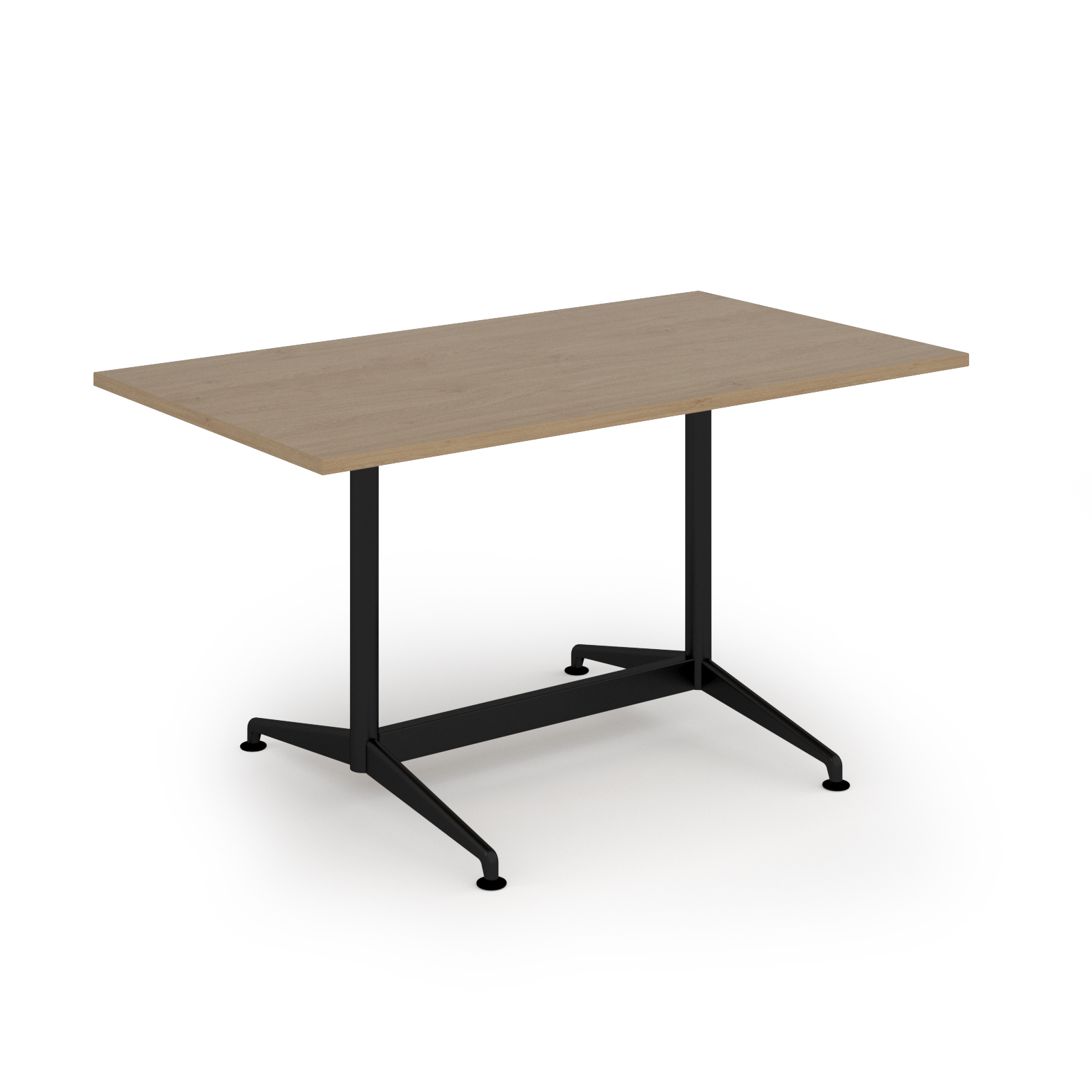 Picture of Loft dining table 1400w x 800d black frame and Kendal Oak Top