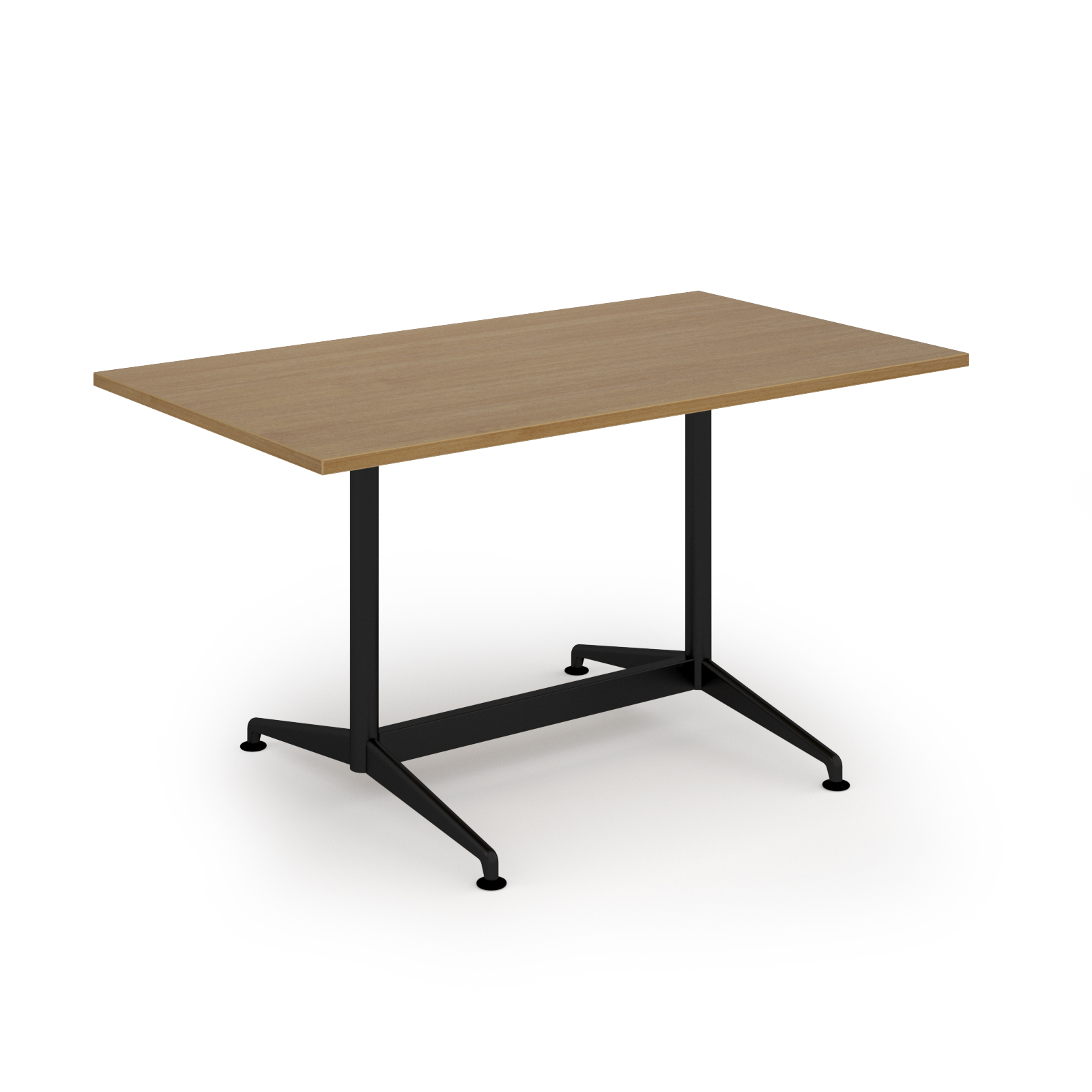 Picture of Loft dining table 1400w x 800d black frame and Oak Top