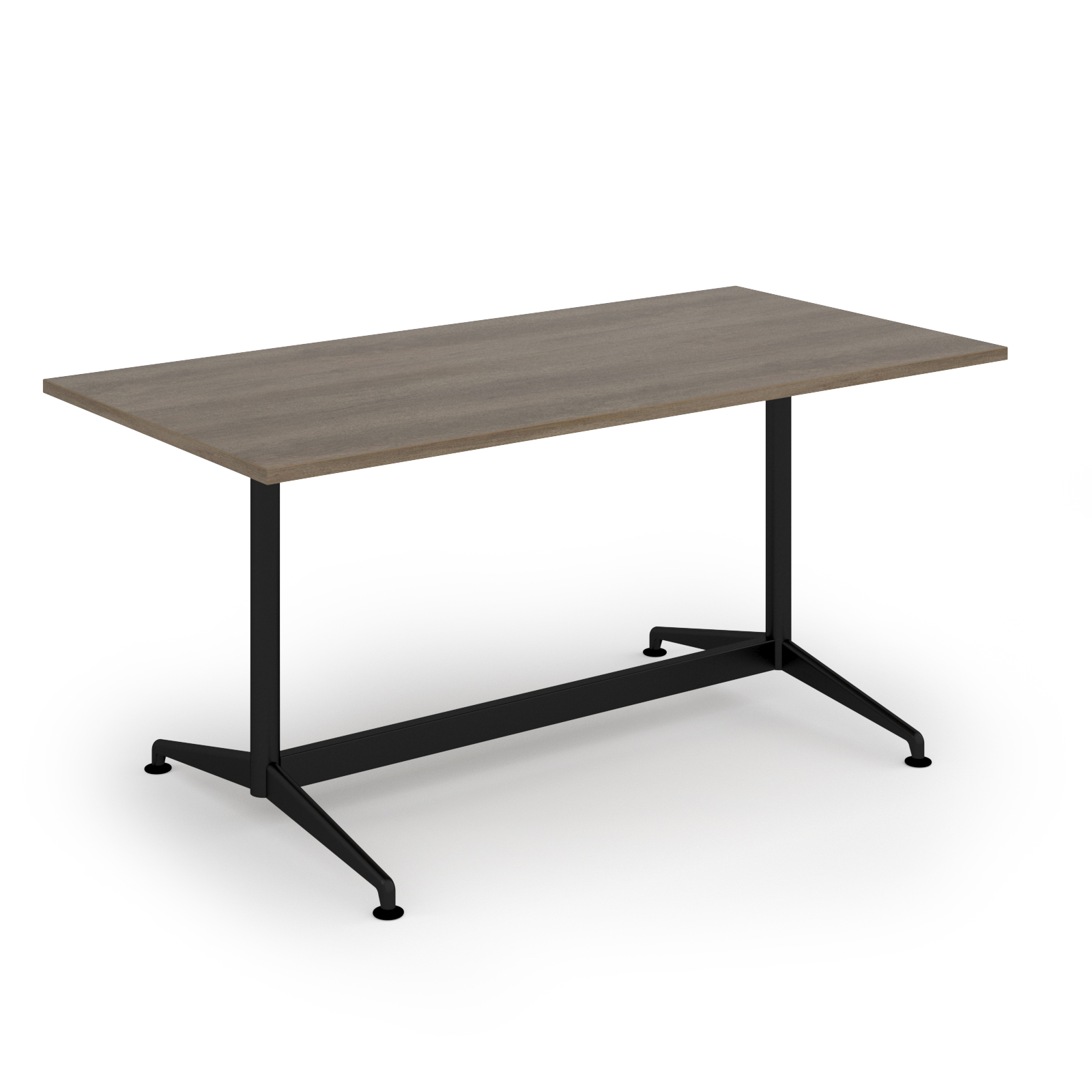 Picture of Loft dining table 1600w x 800d black frame and Nebraska oak