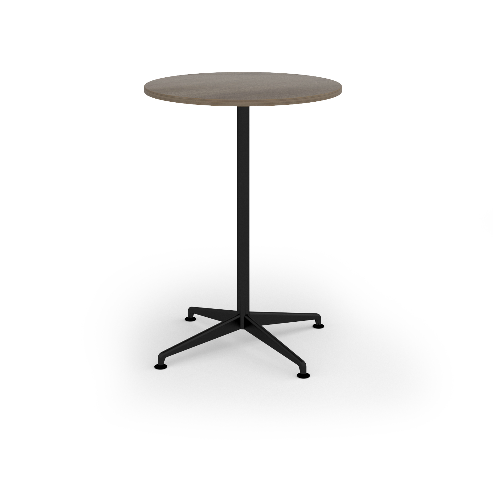 Picture of Loft circular poseur table 800dia black frame Nebraska grey top
