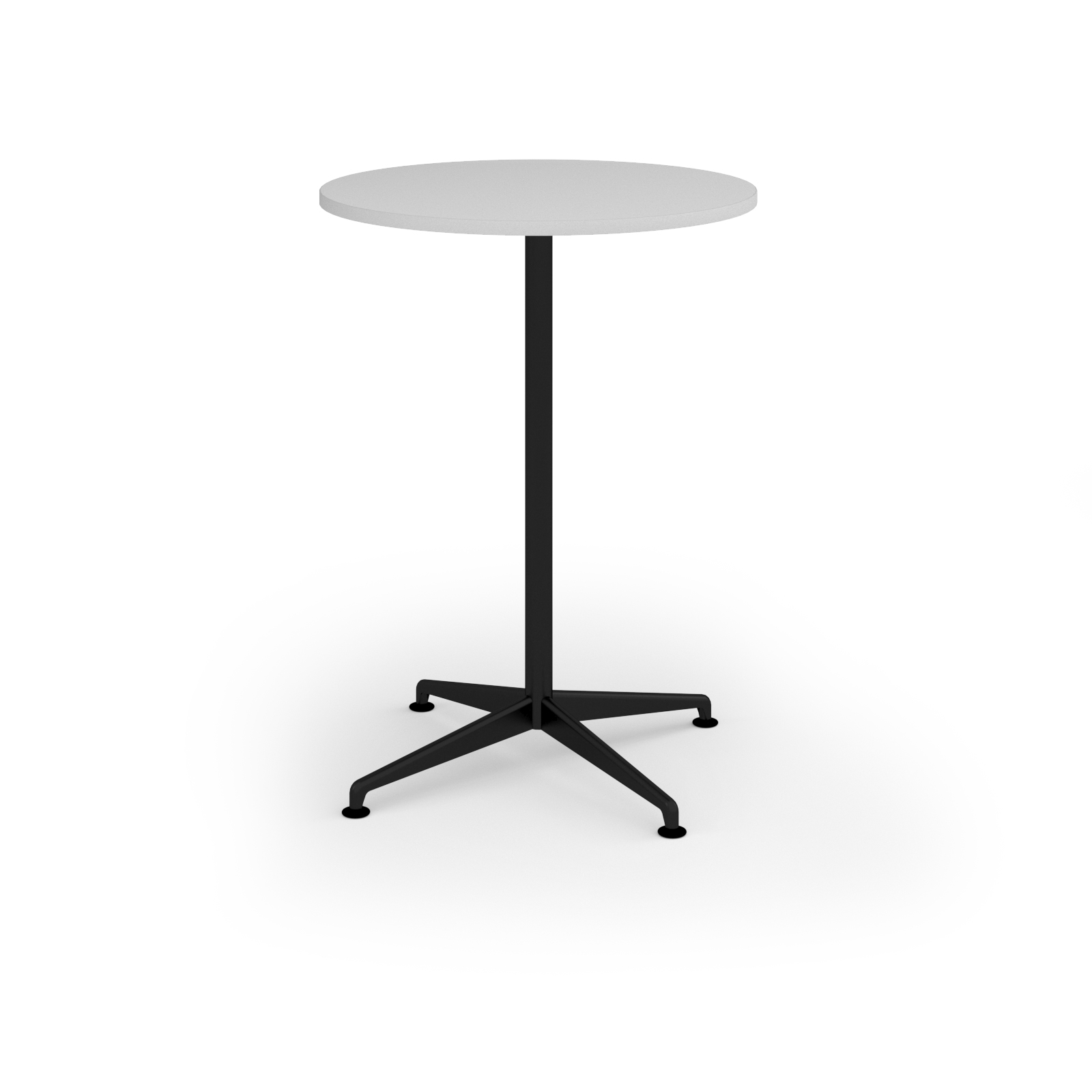 Picture of Loft circular poseur table 800dia black frame White Top