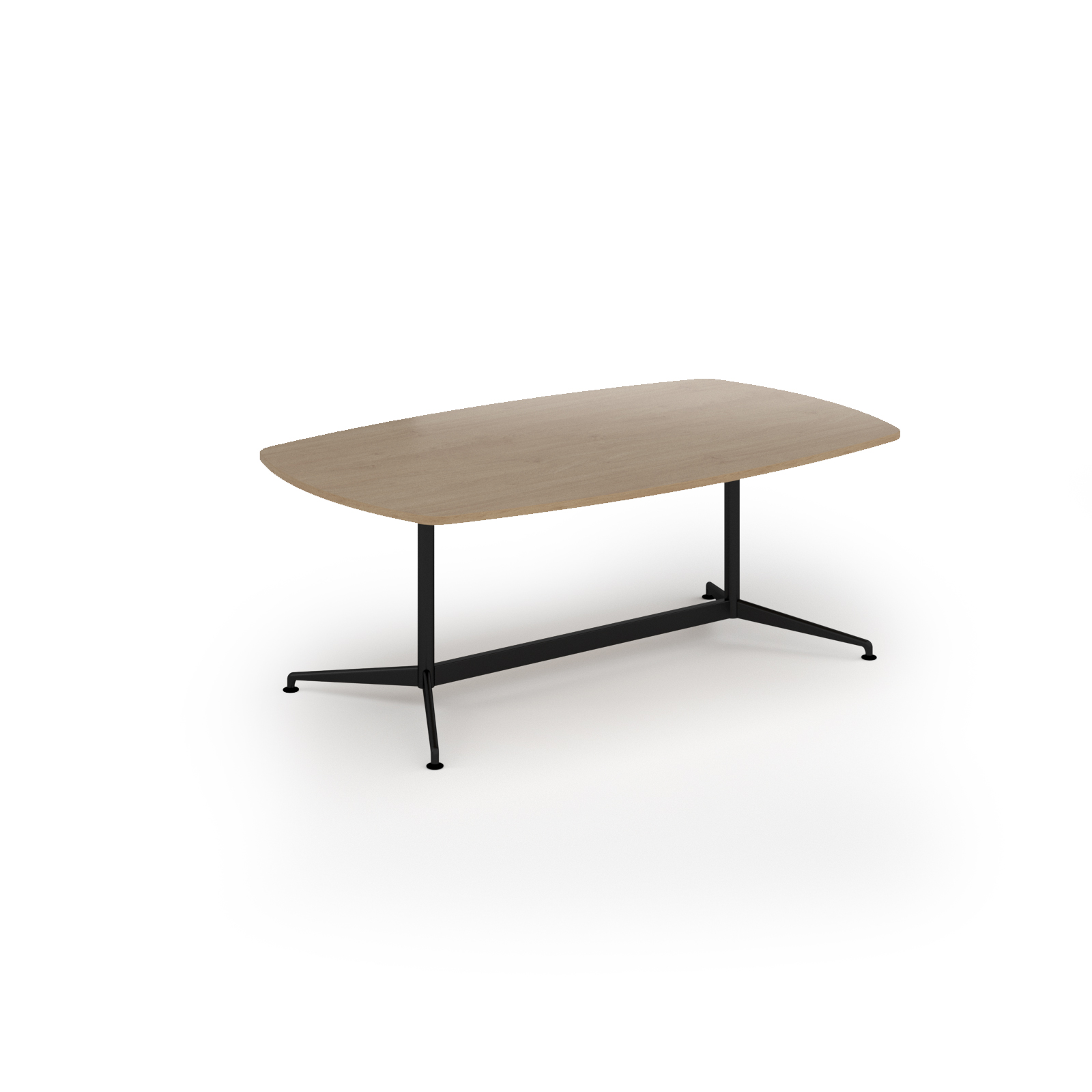 Picture of Loft barrel table 2000w x 1200d black frame and Kendal Oak Top