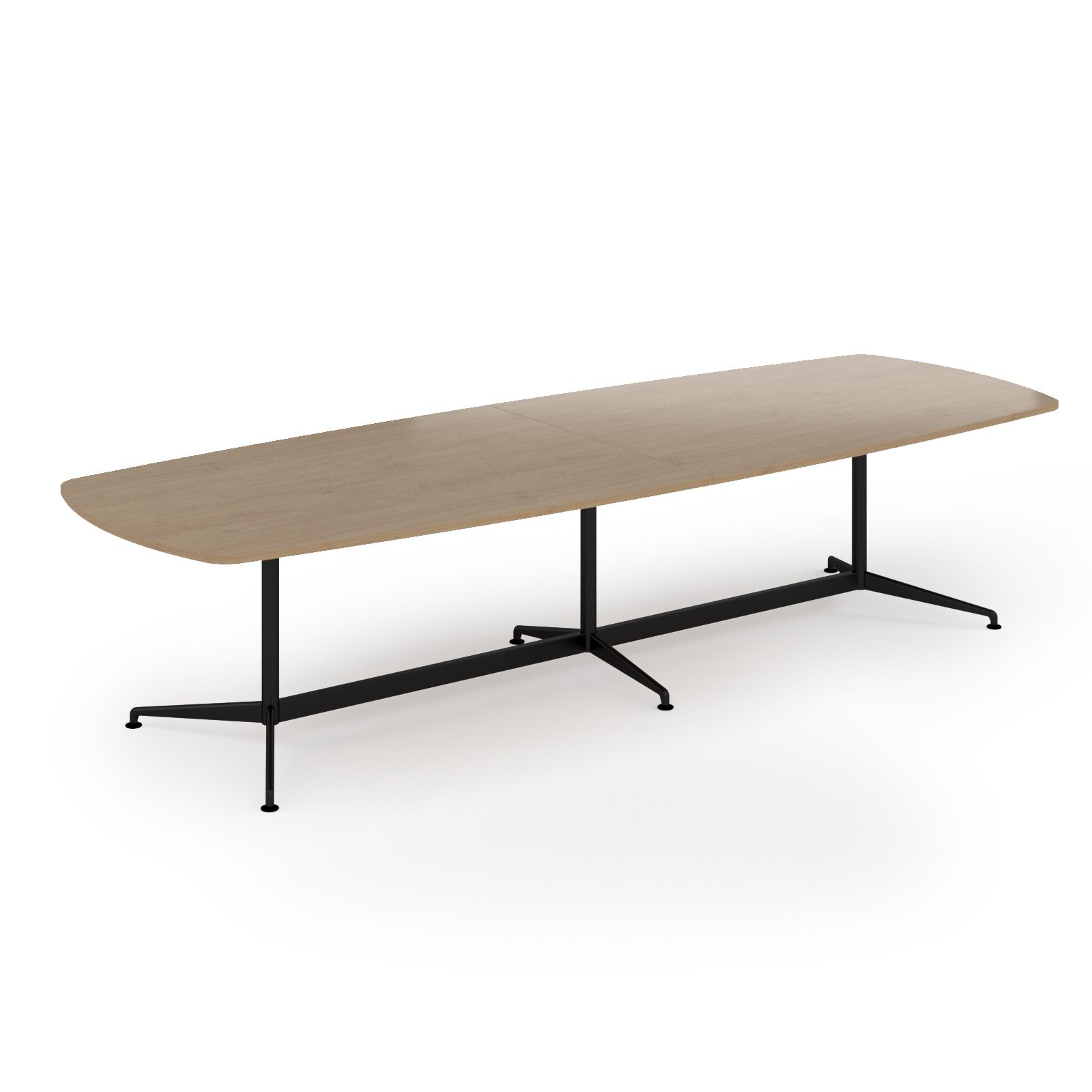 Picture of Loft barrel table 3400w x 1200d black frame and Kendal Oak Top