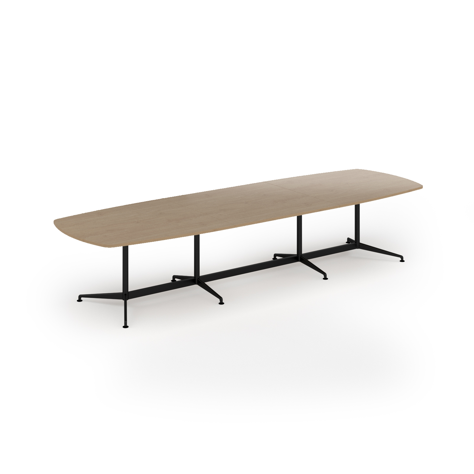 Picture of Loft barrel table 3800w x 1200d black frame and Kendal Oak Top