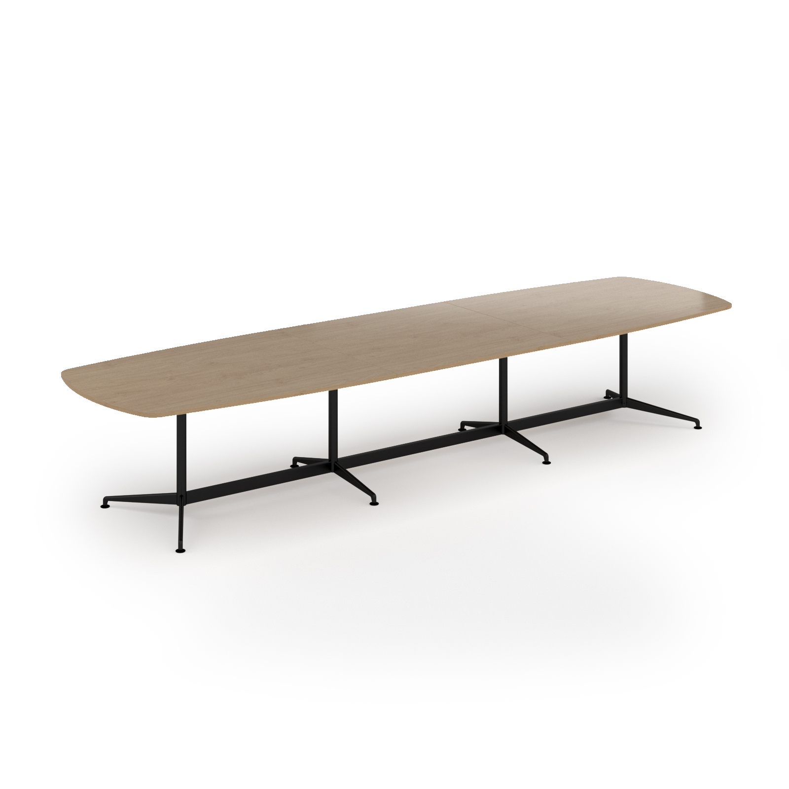 Picture of Loft barrel table 4200w x 1200d black frame and Kendal Oak Top