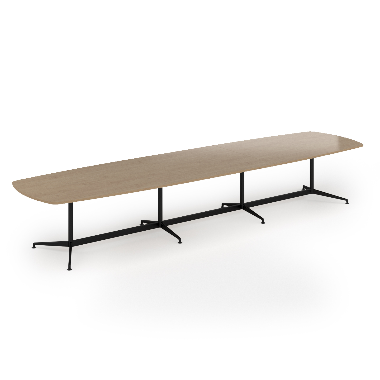 Picture of Loft barrel table 4600w x 1200d black frame and Kendal Oak Top