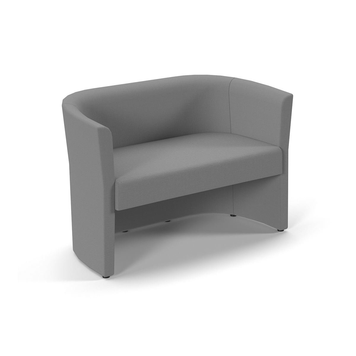 Picture of Luxe fabric double tub chair in Grey