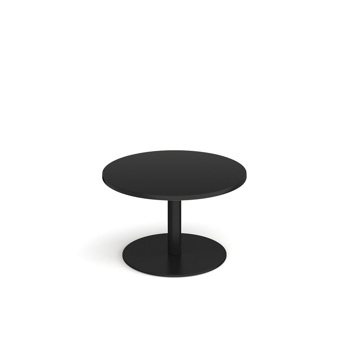 Picture of Monza circular coffee table with flat round black base 800mm - Black