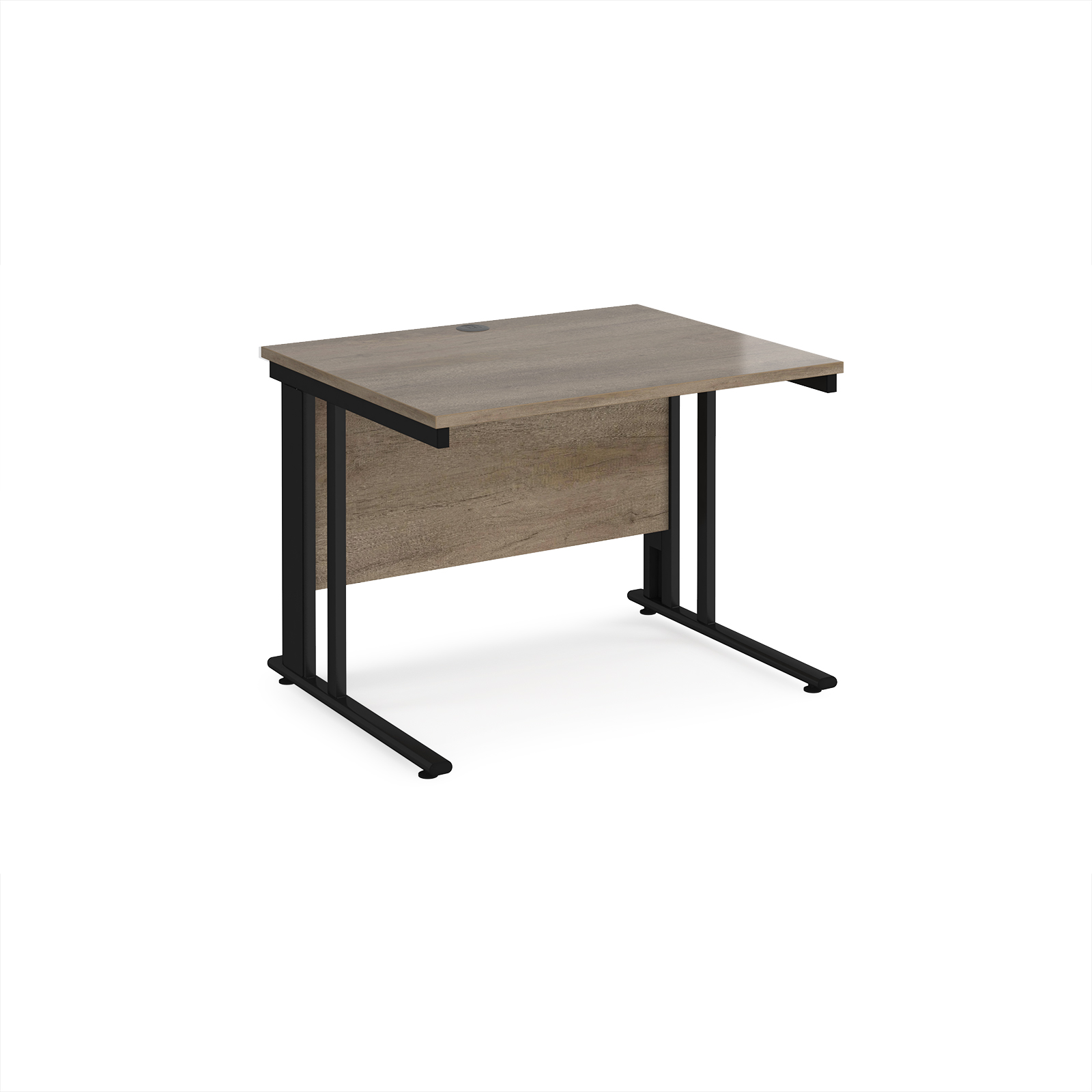 Picture of Maestro 25 straight desk 1000mm x 800mm - black cable managed leg frame, Nebraska top