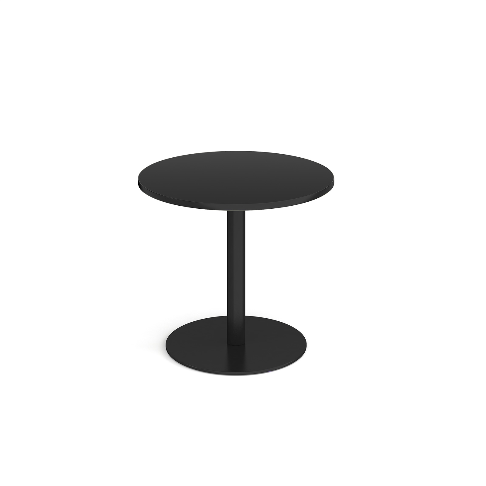 Picture of Monza circular dining table with flat round black base 800mm - Black