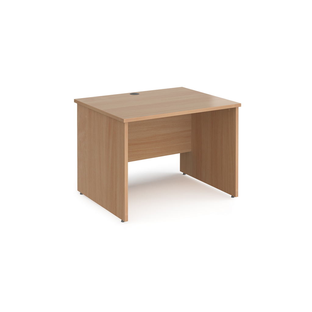 Picture of Maestro 25 straight desk 1000mm x 800mm - beech top with panel end leg