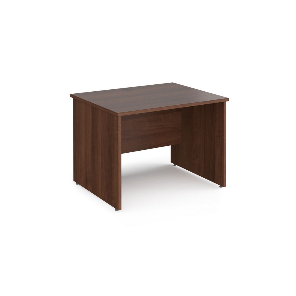 Picture of Maestro 25 straight desk 1000mm x 800mm - walnut top with panel end leg