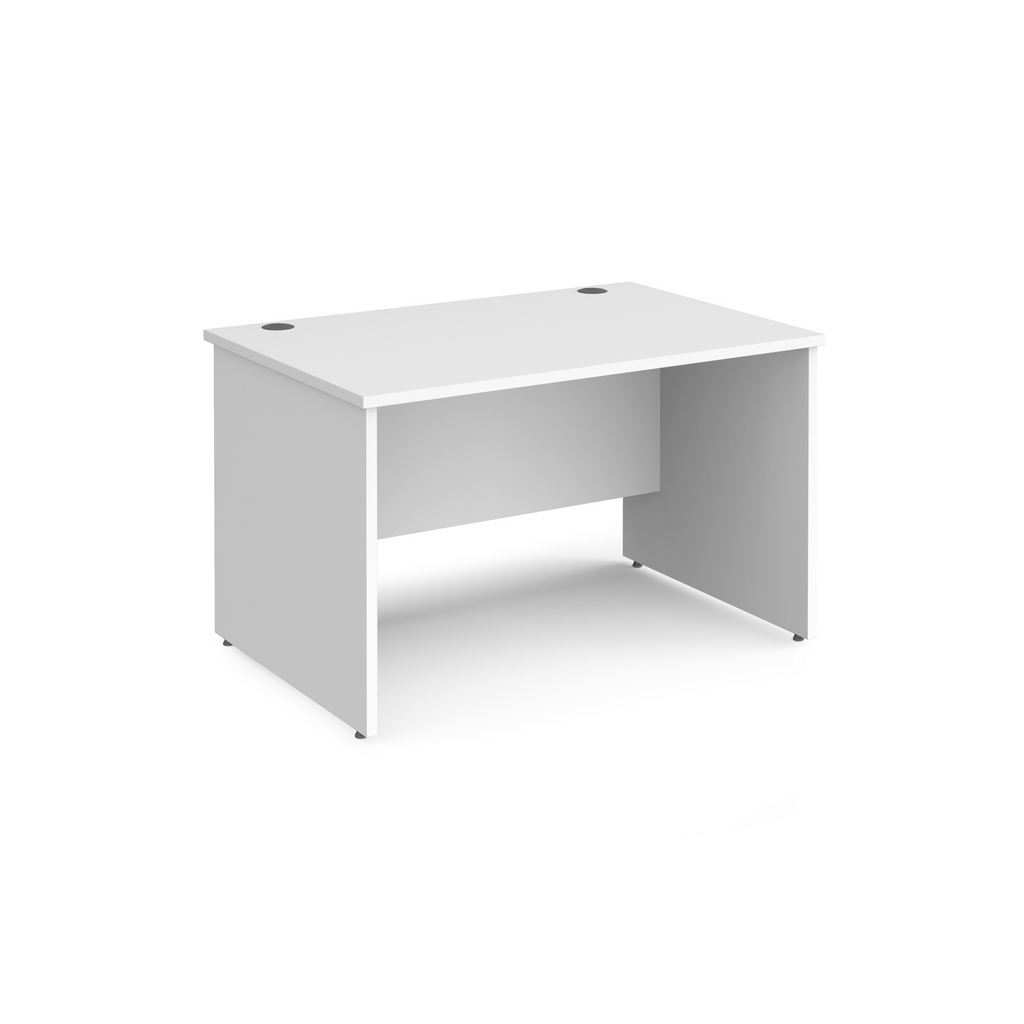 Picture of Maestro 25 straight desk 1200mm x 800mm - white top with panel end leg