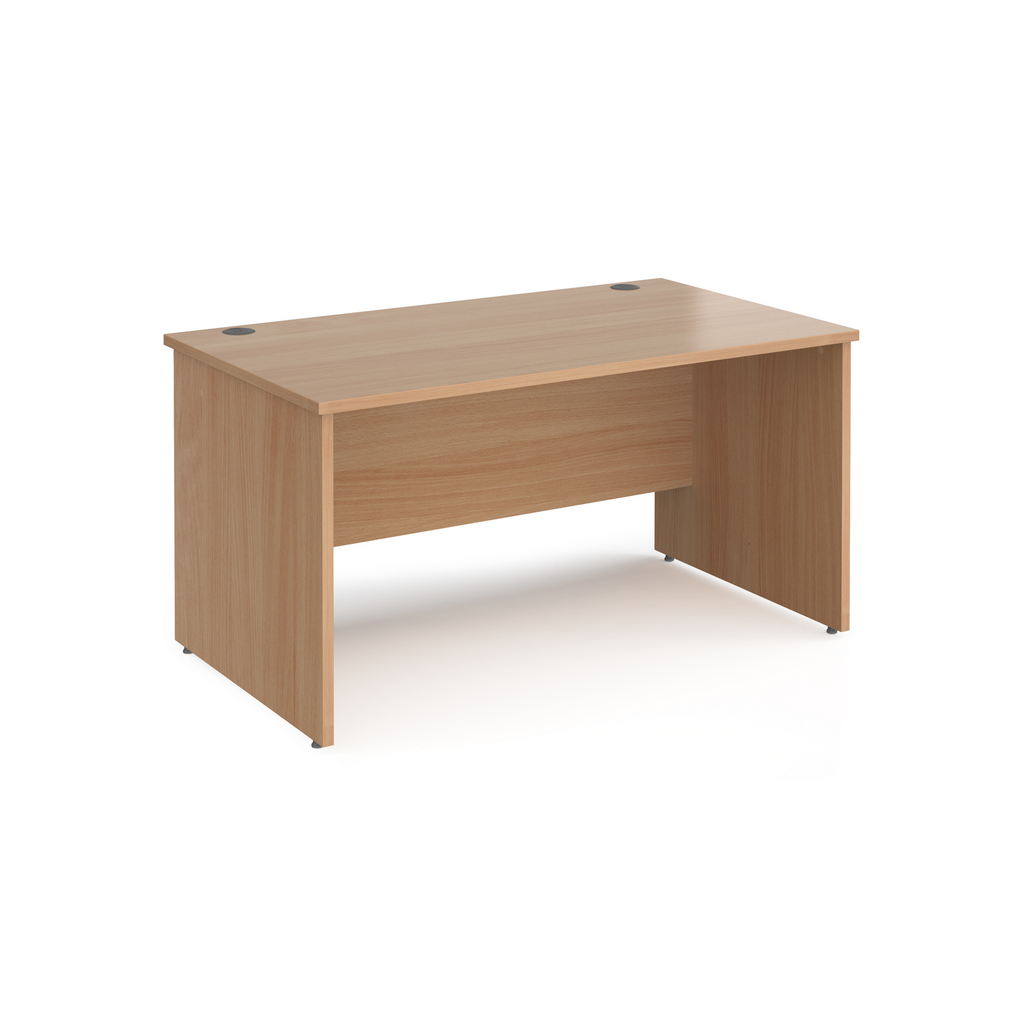 Picture of Maestro 25 straight desk 1400mm x 800mm - beech top with panel end leg