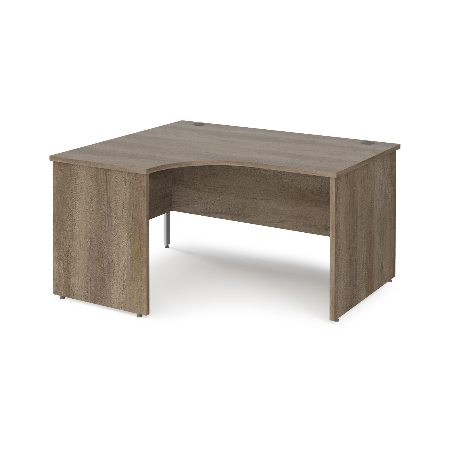 Picture of Maestro 25 left hand ergonomic desk 1400mm wide - Nebraska Oak Top with panel end leg